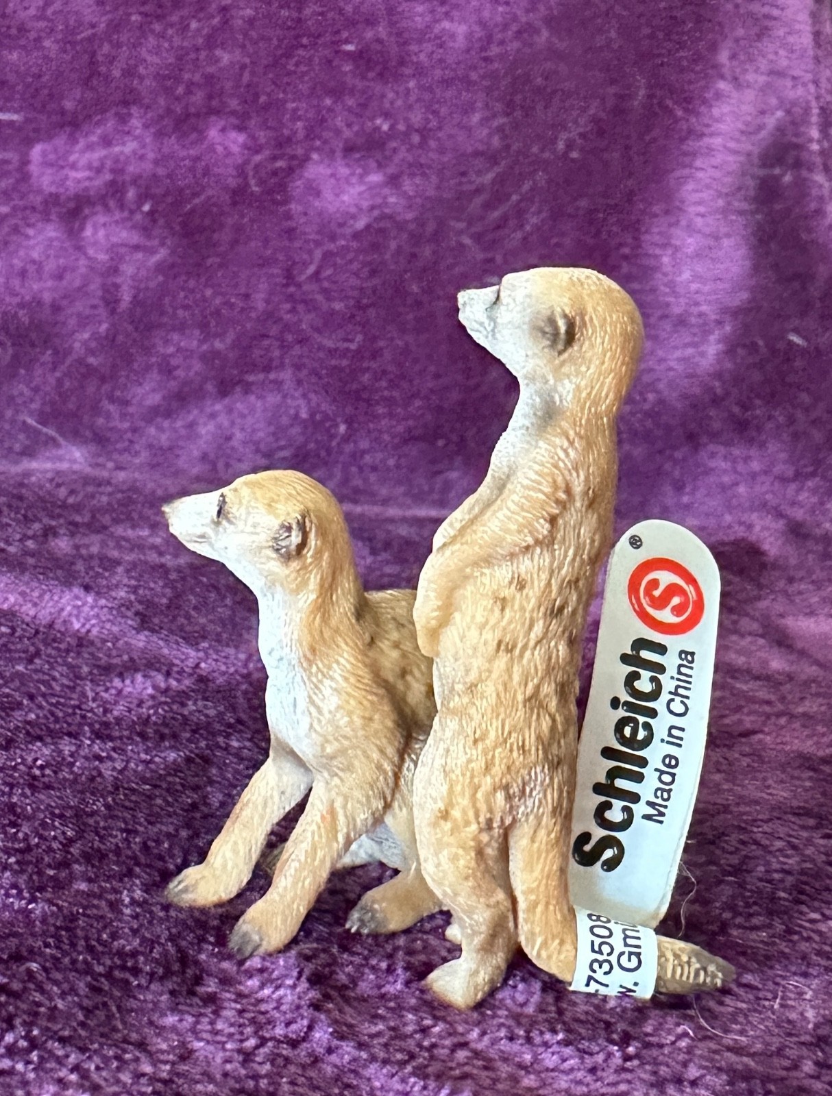 Schleich & Papo Wildlife Lot – Bobcat, Lemur w/ Baby, Meerkats – Excellent Cndtn
