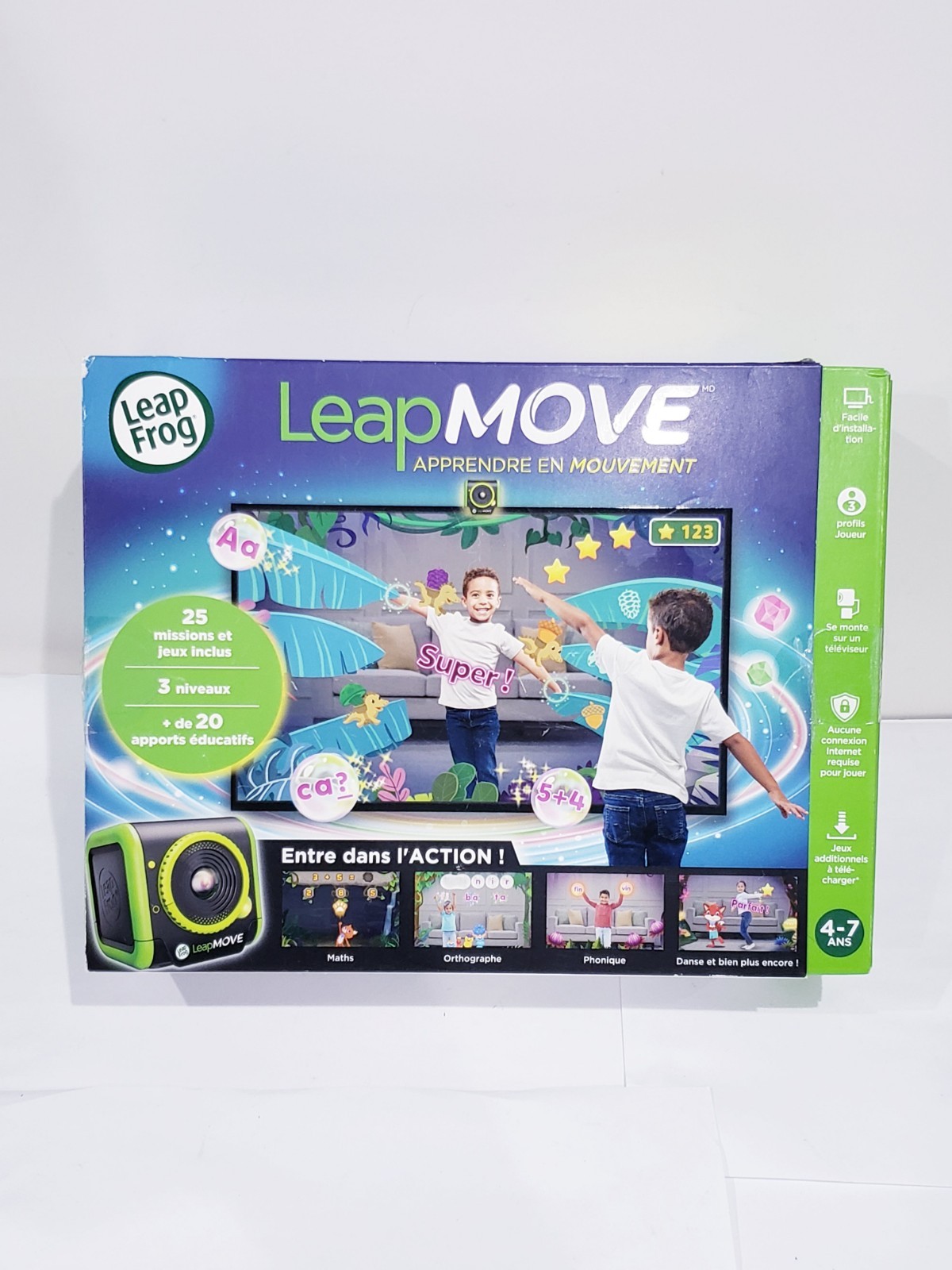 [French Version] Leap Frog LeapMove Learning Game System 25 Games – New Sealed
