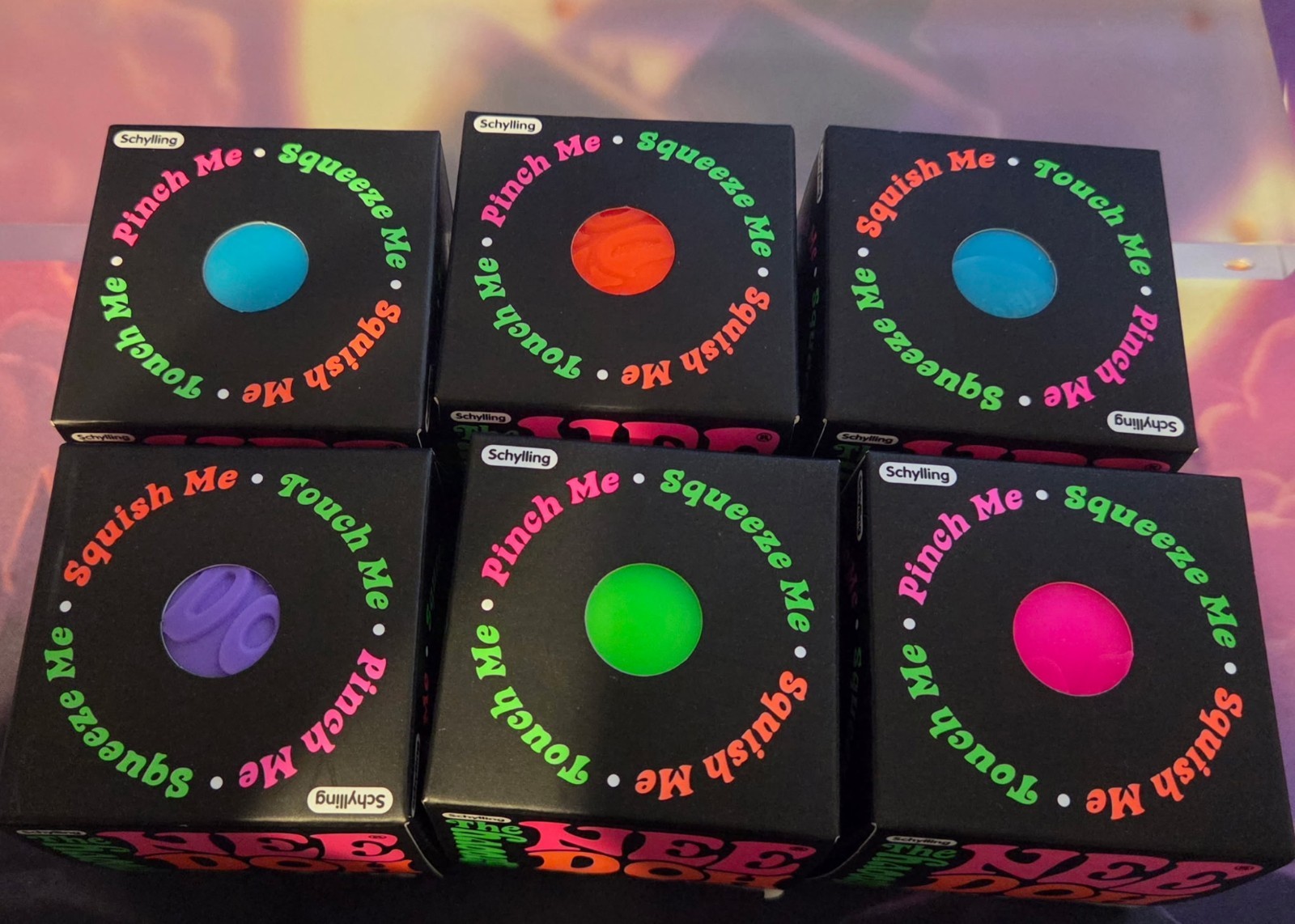 The Groovy Glob Needoh Lot of 6 Colors 1 Green 1 Purple 1 Pink 1 Orange 2 Blue