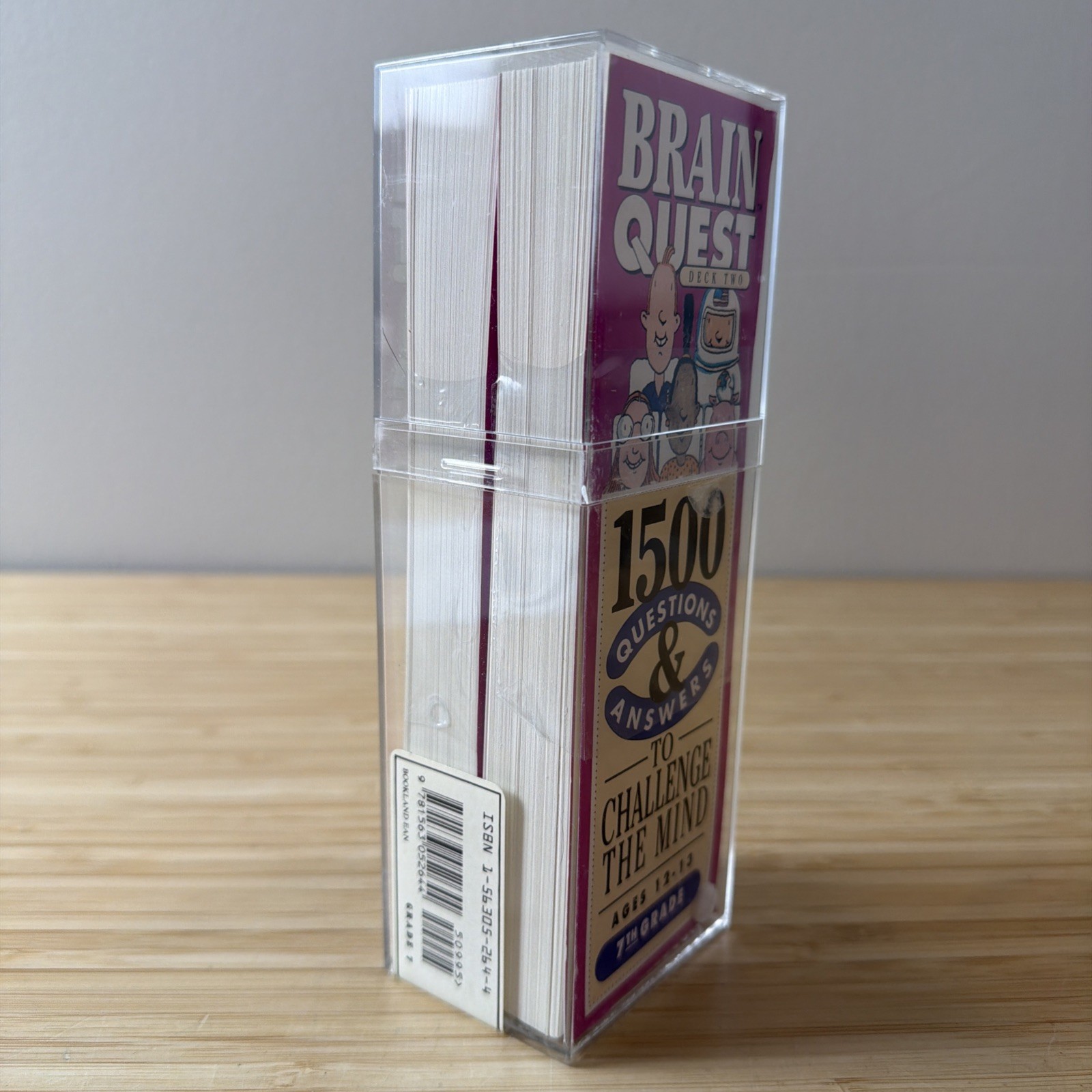 Vintage RARE Brain Quest 1500 Questions & Answers Deck 1&2, 7th Grade New Sealed