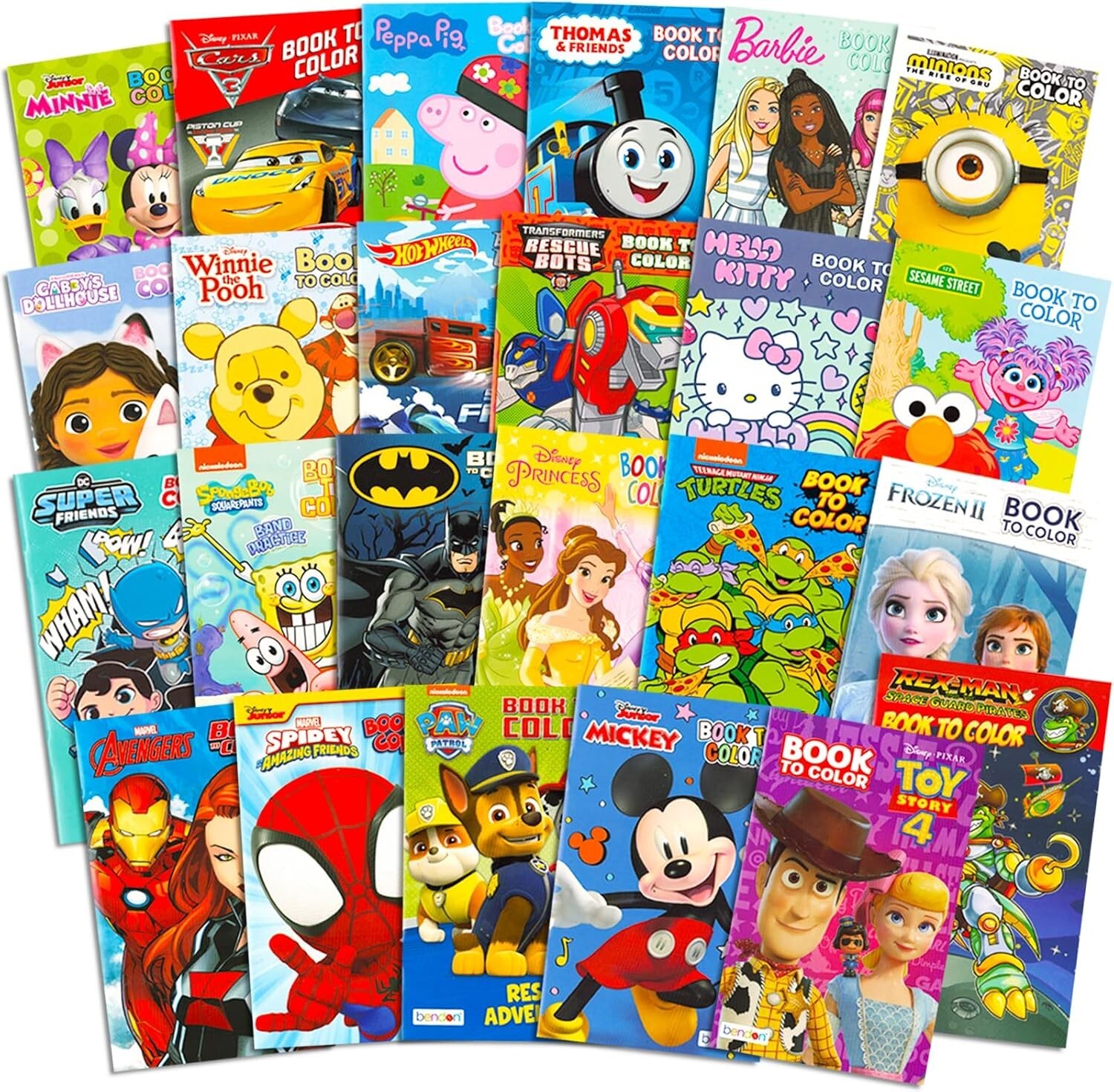 24 Bulk Coloring Books for Kids Ages 4-8 – Assortment Bundle Includes 24 Kids…