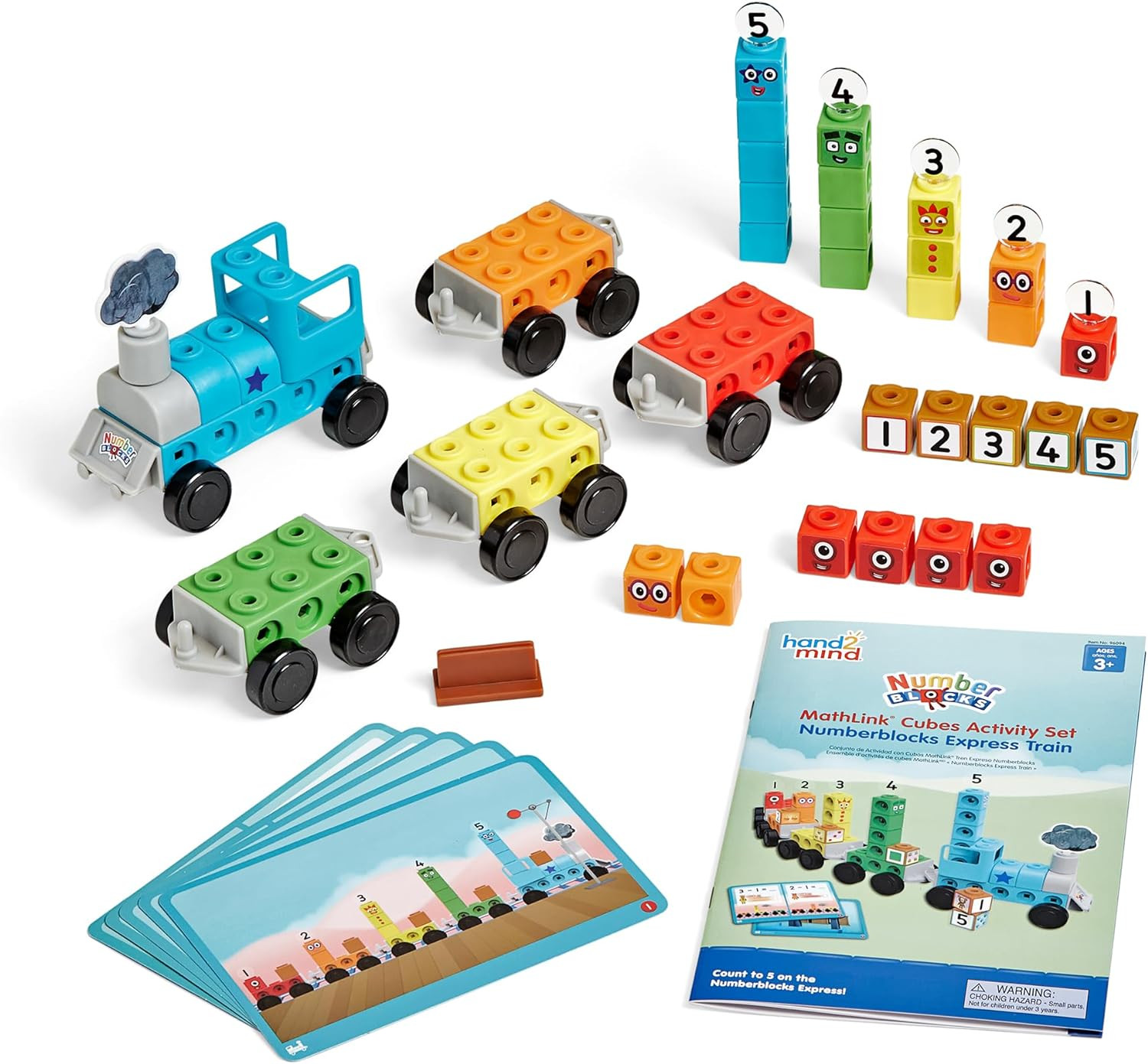 Numberblocks Express Train Mathlink Cubes Activity Set, Preschool Learning Activ