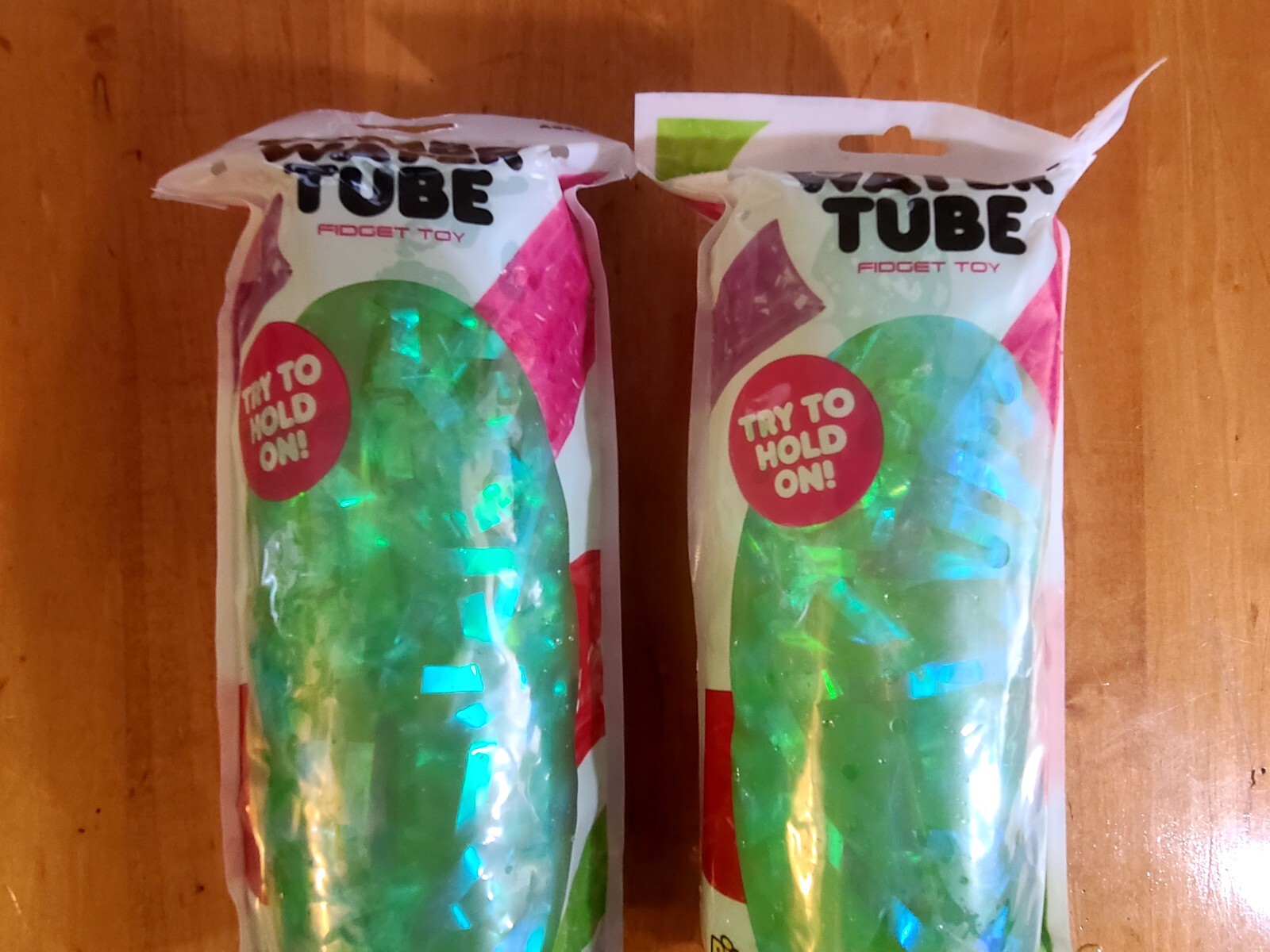 Big Time Toys Jumbo Water Tube Fidget/Sensory Toy Water Tubes Shiny Foil -2 Pack