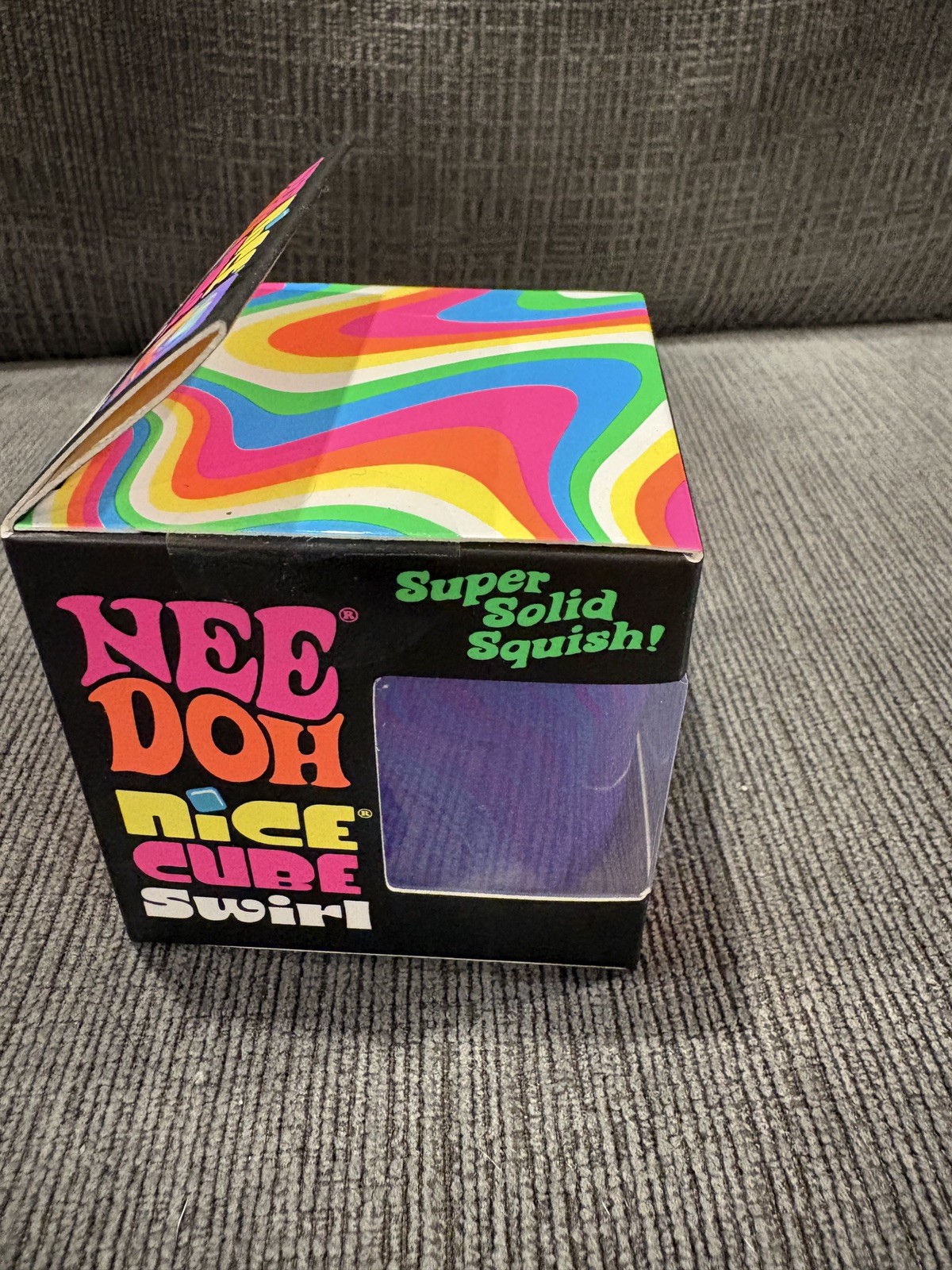 Authentic NIB NeeDoh Nee Doh Nice Cube Swirl Squeeze Purple Pink Blue Schylling