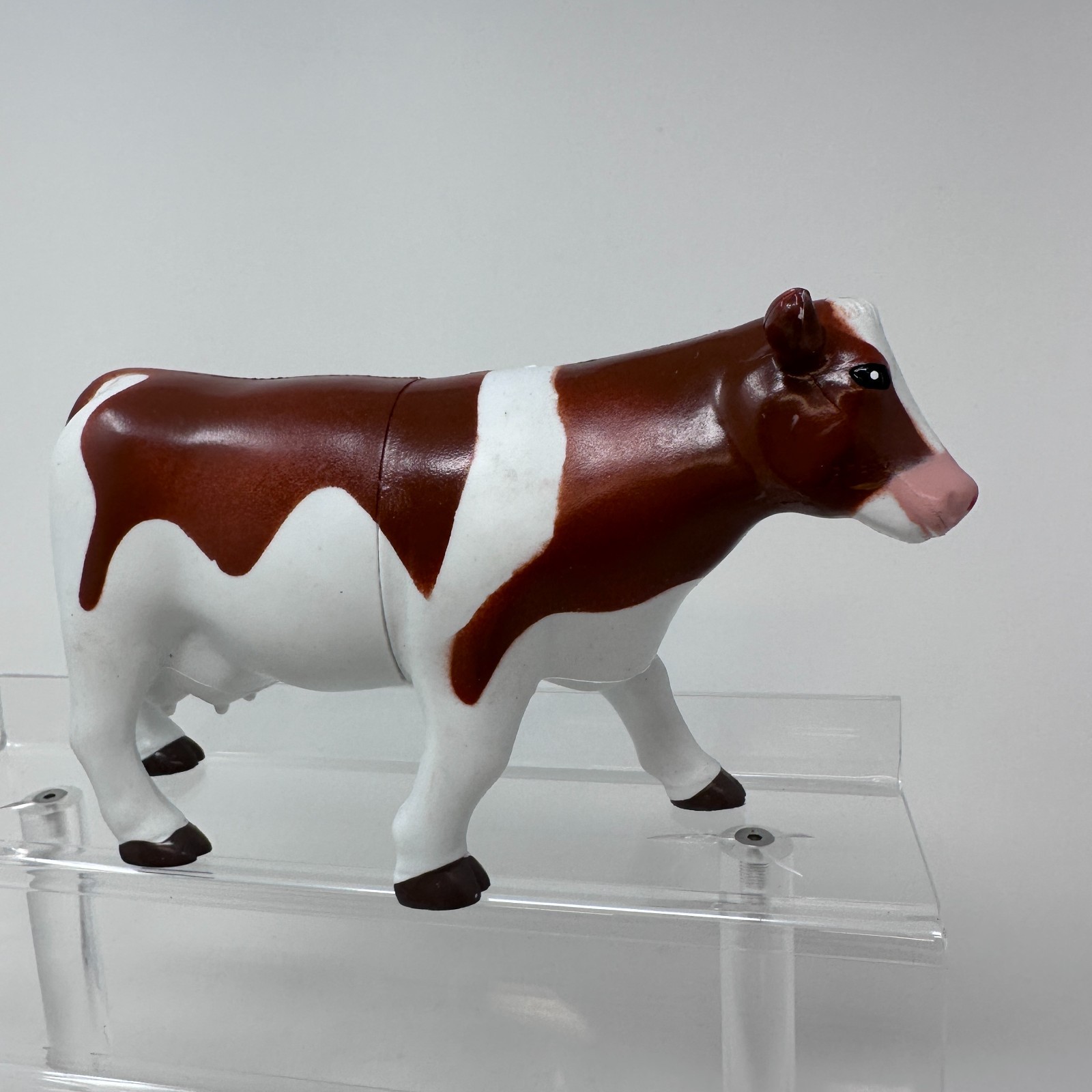 Learning Resources Cow Figure Jumbo Animals White Brown Farm Barn 8″