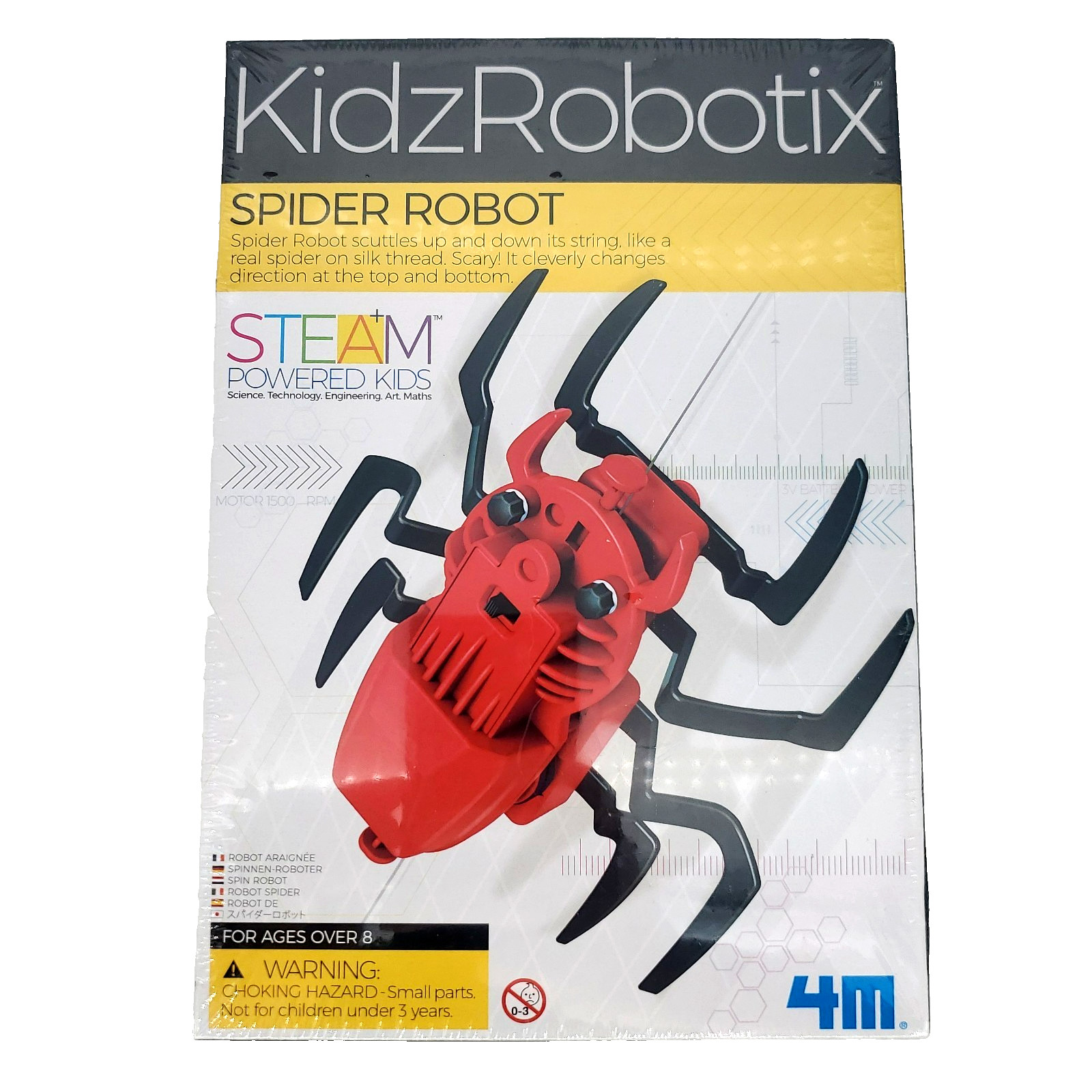 4M KidzRobotix Steam Powered Spider Robot Steam Powered Kids Ages 8+ NEW,SEALED