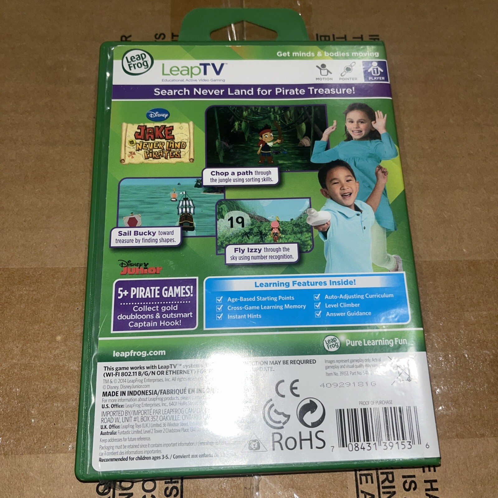 LeapTV LeapFrog Disney Jake and the Never Land Pirates Math Learning Games