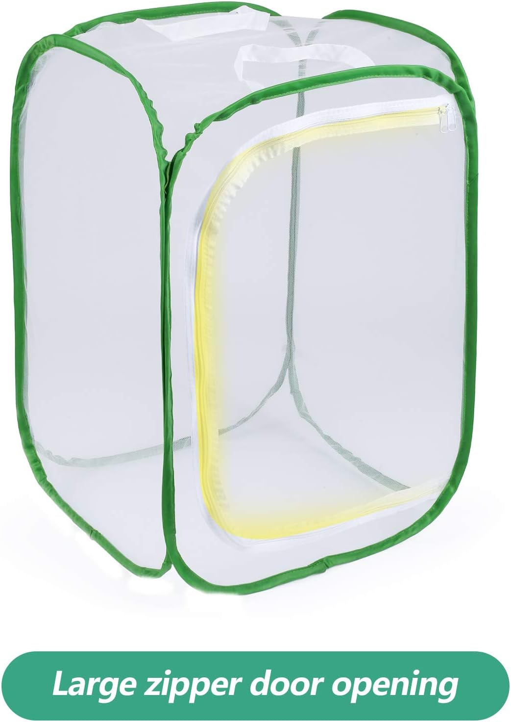 23.6″ Large Butterfly Habitat Insect Cage Caterpillars Enclosure Pop-Up Clear Vi