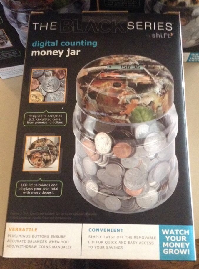 Digital Counting Money Jar By shift Leaves and Branches style BRAND NEW