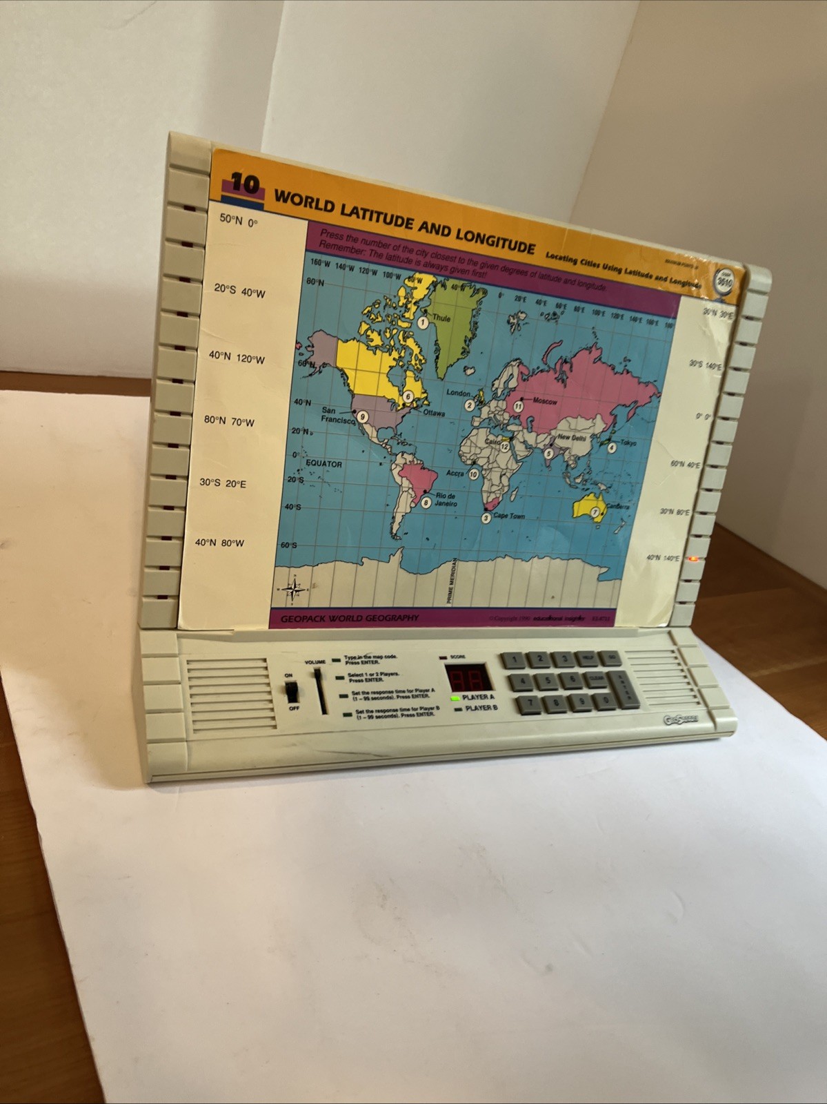 Vtg GeoSafari Electronic Homeschooling Learning System EI 8700 – WORKS SEE VIDEO