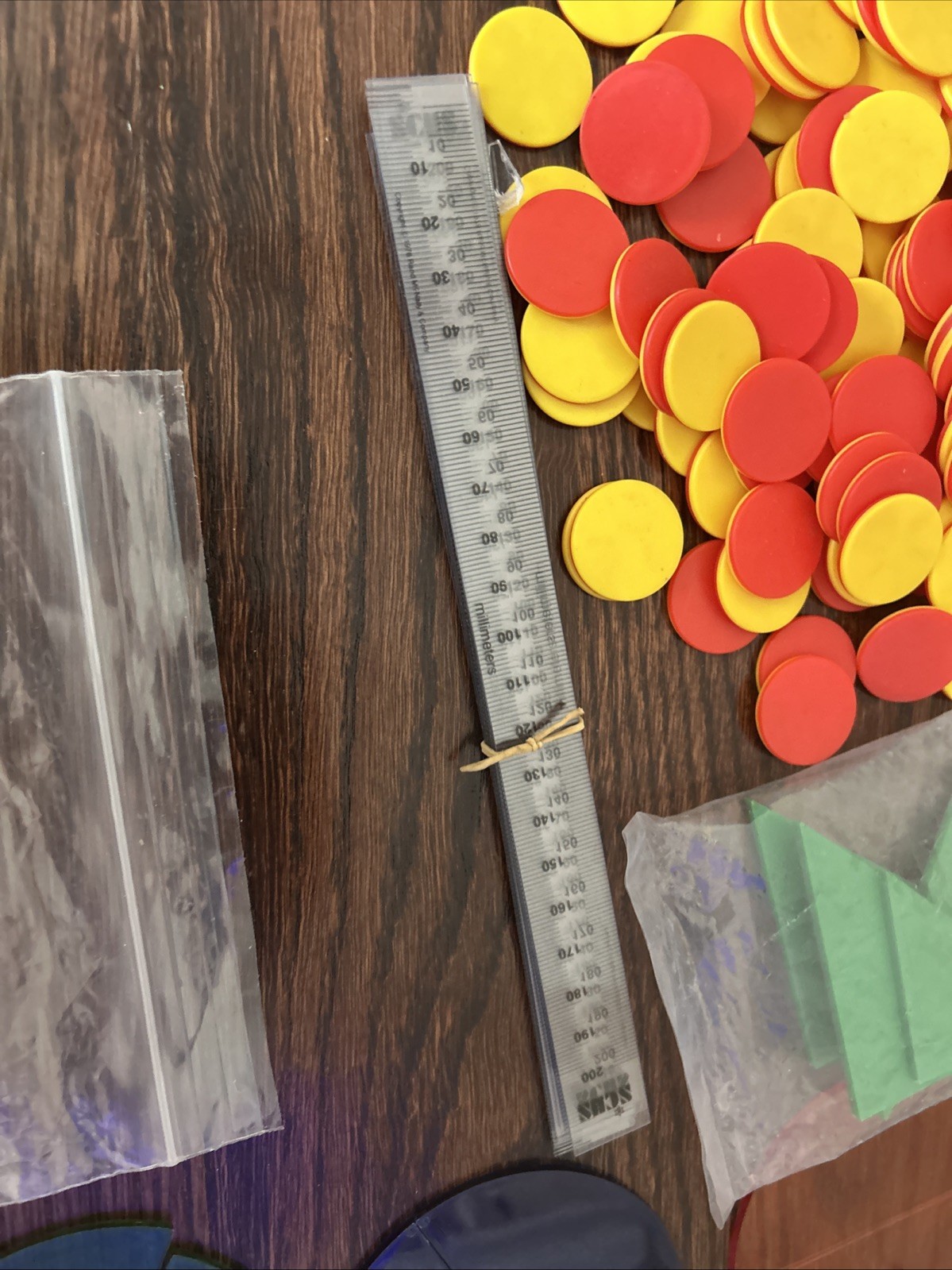 Lot ETA Overhead Projector Math Transparency Fraction Circles Anglegs Tiles