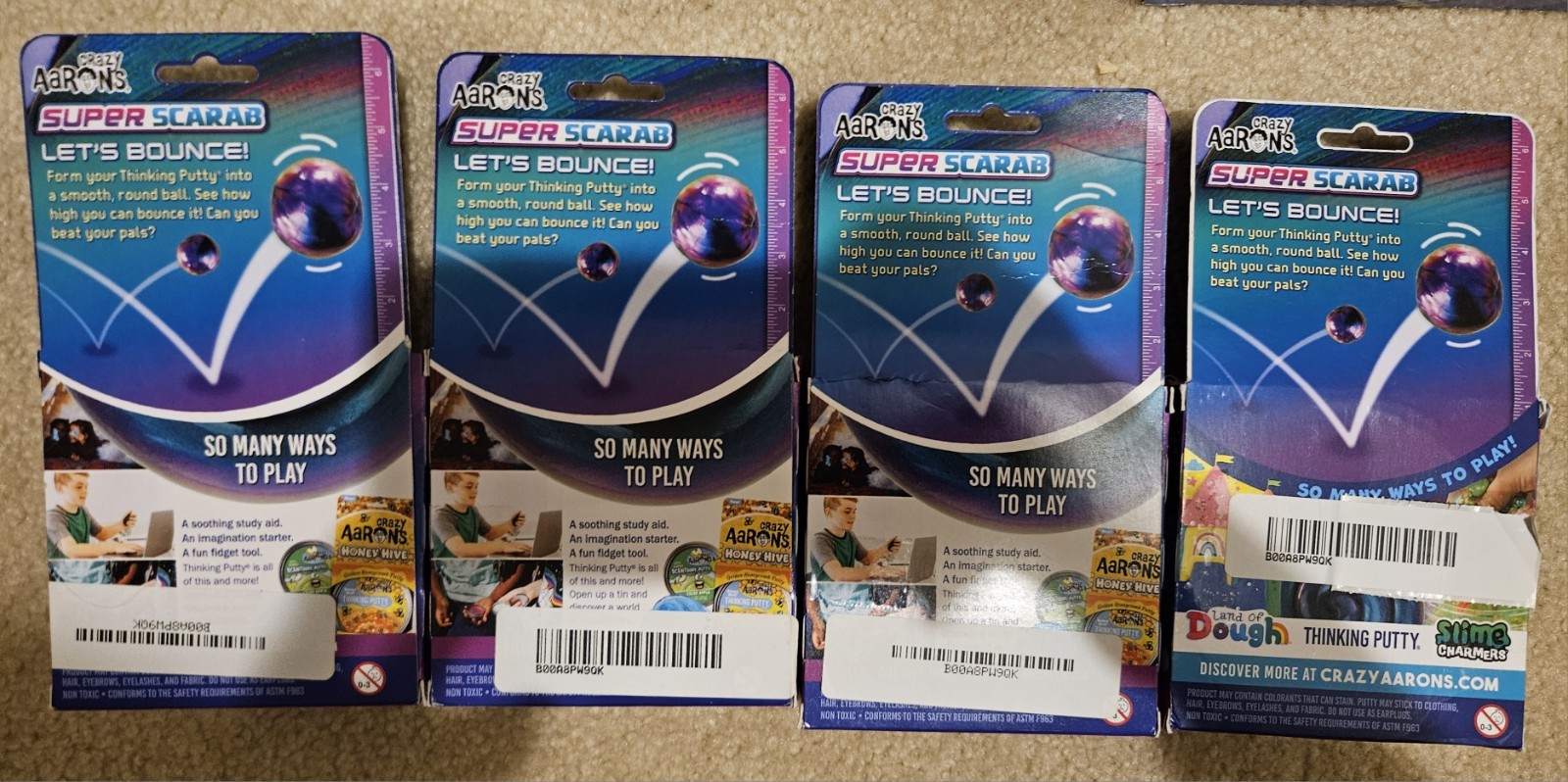 4 Packages Multi-Color Sensory Putty