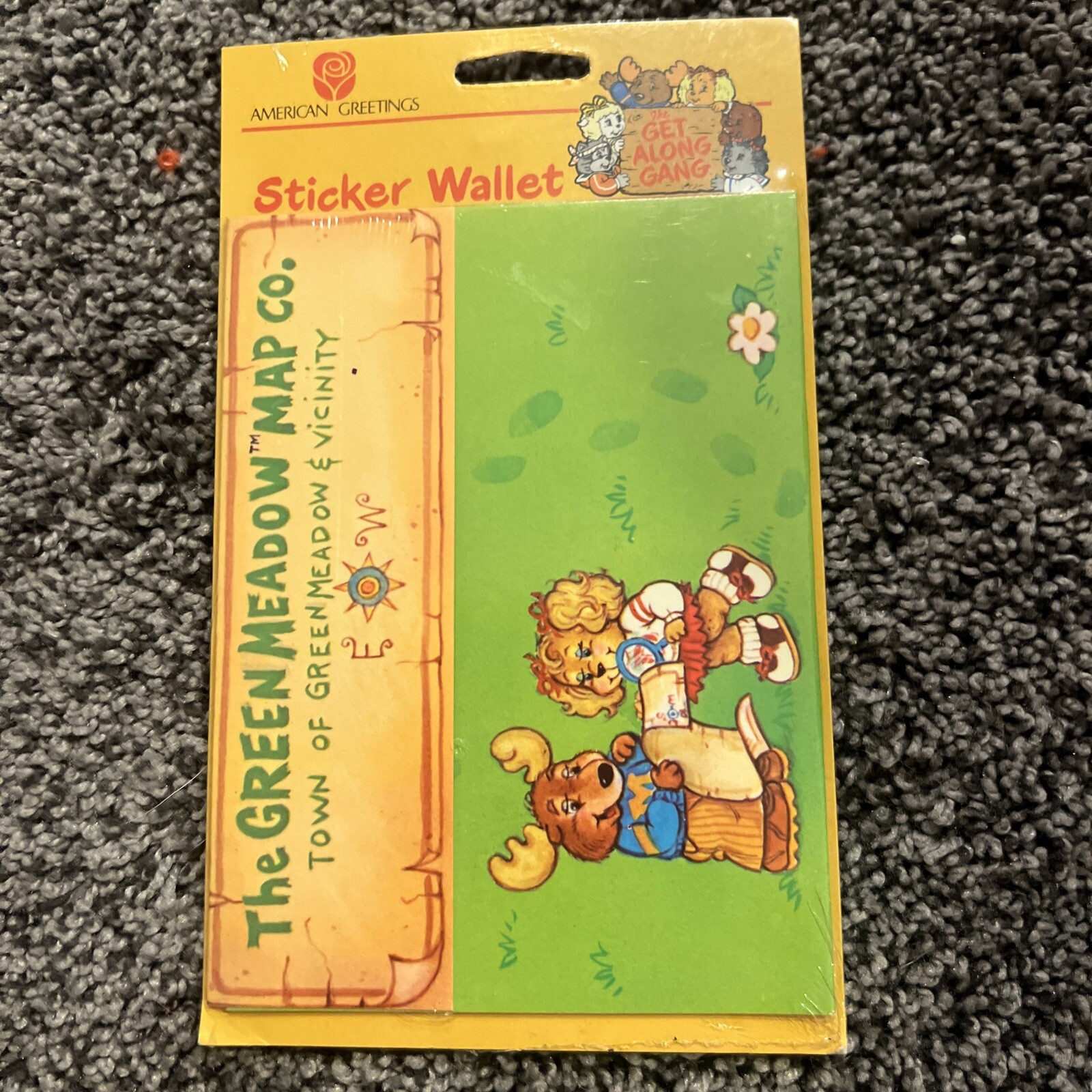 1985 The Get Along Gang American Greetings Sticker Wallet RARE Green Meadow