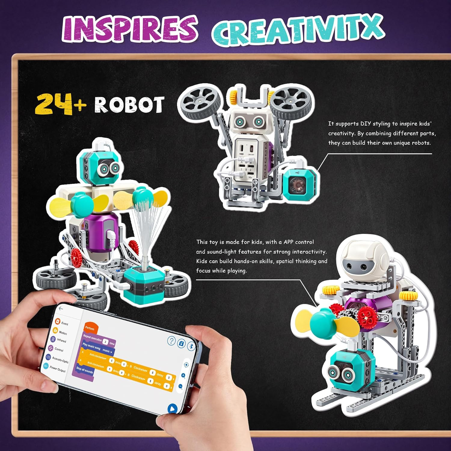 24-IN-1 STEM Circuit Science Experiments Robotics Kits Toys for Kids Ages 8-12 9