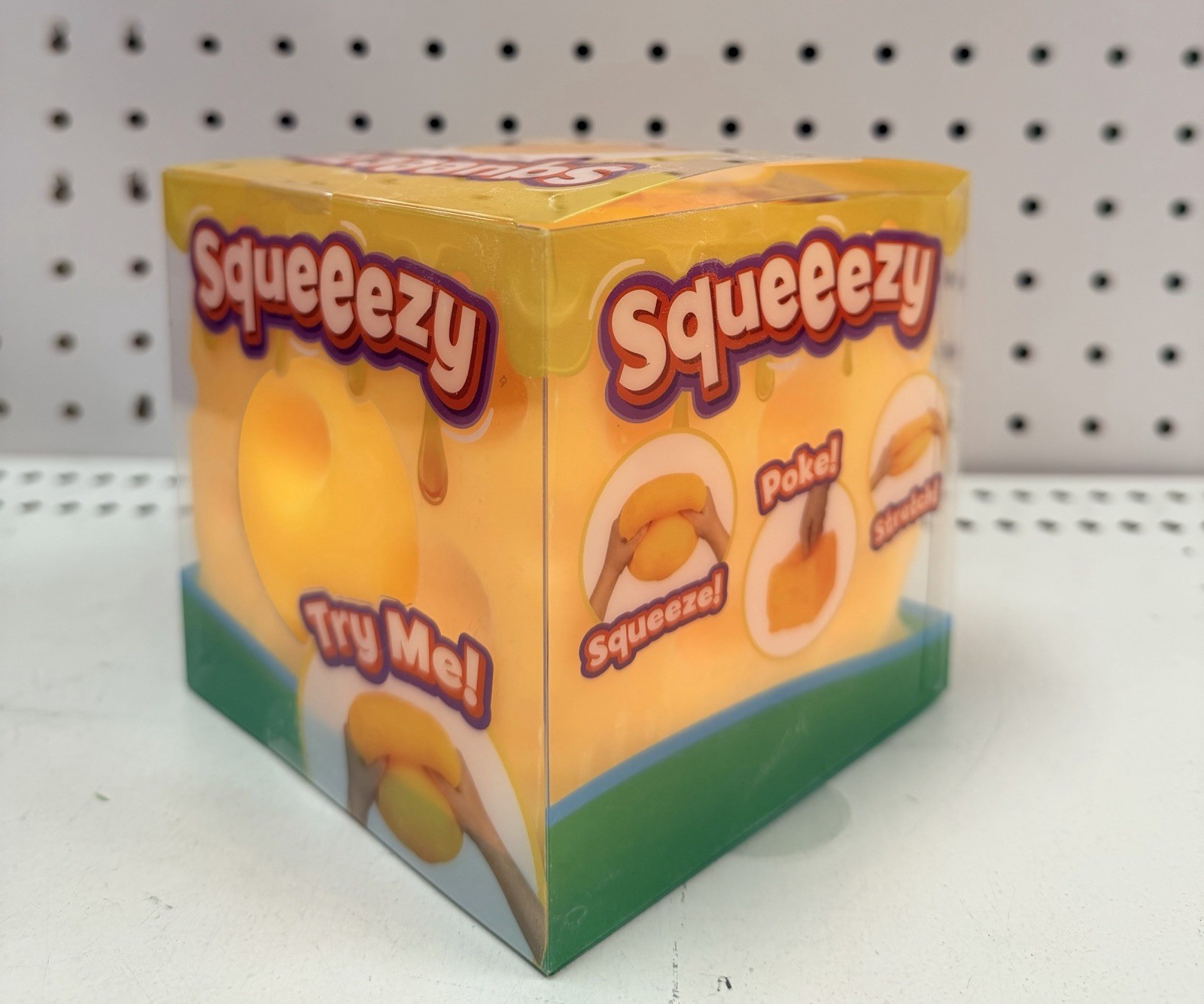 Sunny Days Jumbo Squeezy Cheese Yellow Squishy Toy Stress Relief Sensory Fun