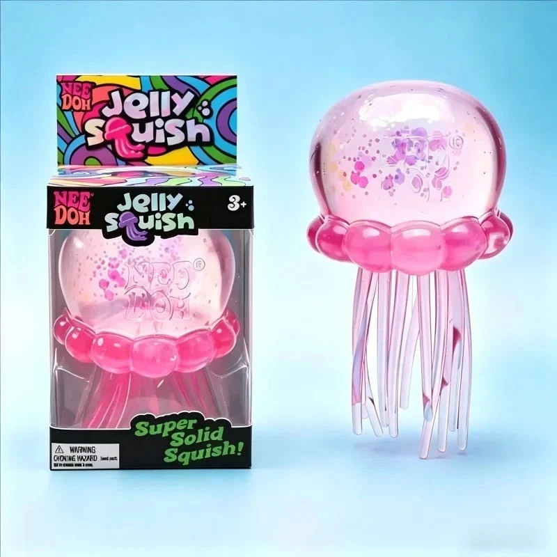 NeeDoh Jellyfish Gel Fidget Toy Soft Sensory Stress Relief Squishy Squeeze Toy