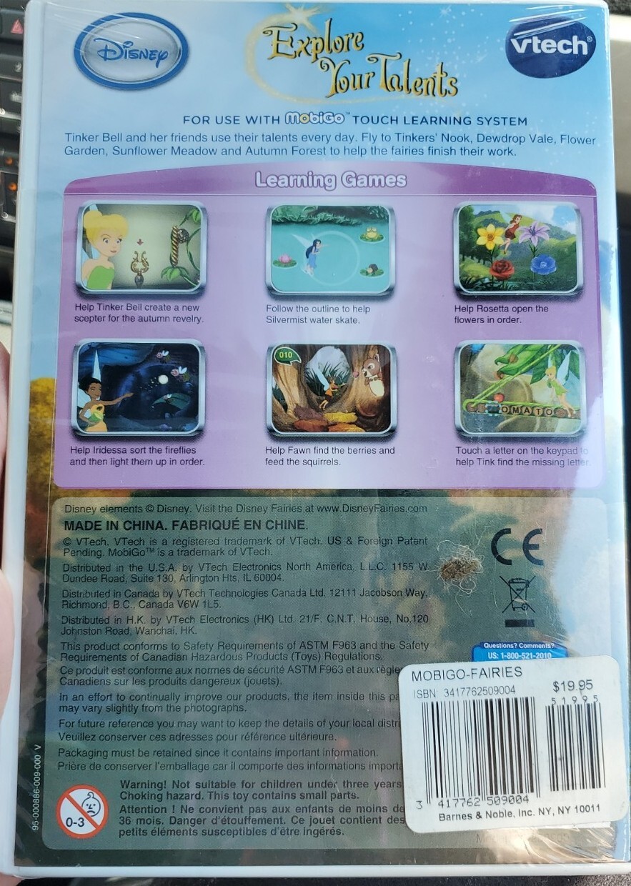 VTech mobiGo “Explore Your Talents” Learning Game Disney Fairies 4-6 years