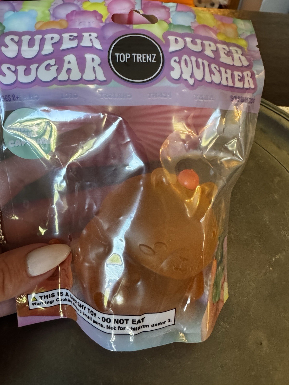 Top Trenz Super Duper Sugar Squisher :Charlie Capybara Orange Bear 🐻Rare