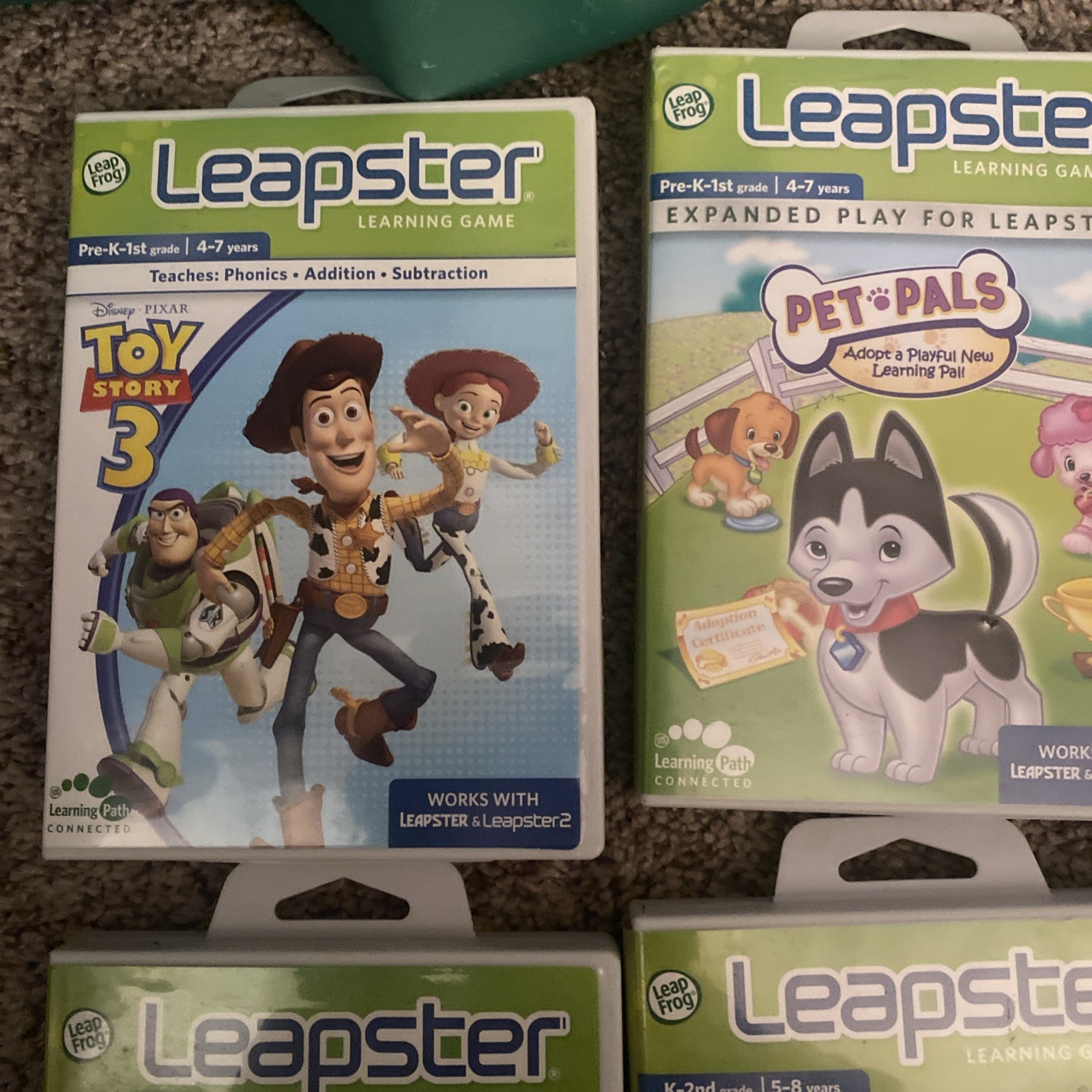 Leap Frog Leapster 2 Handheld Game, With 9 Games, Pre-Owned No Power Cord Works