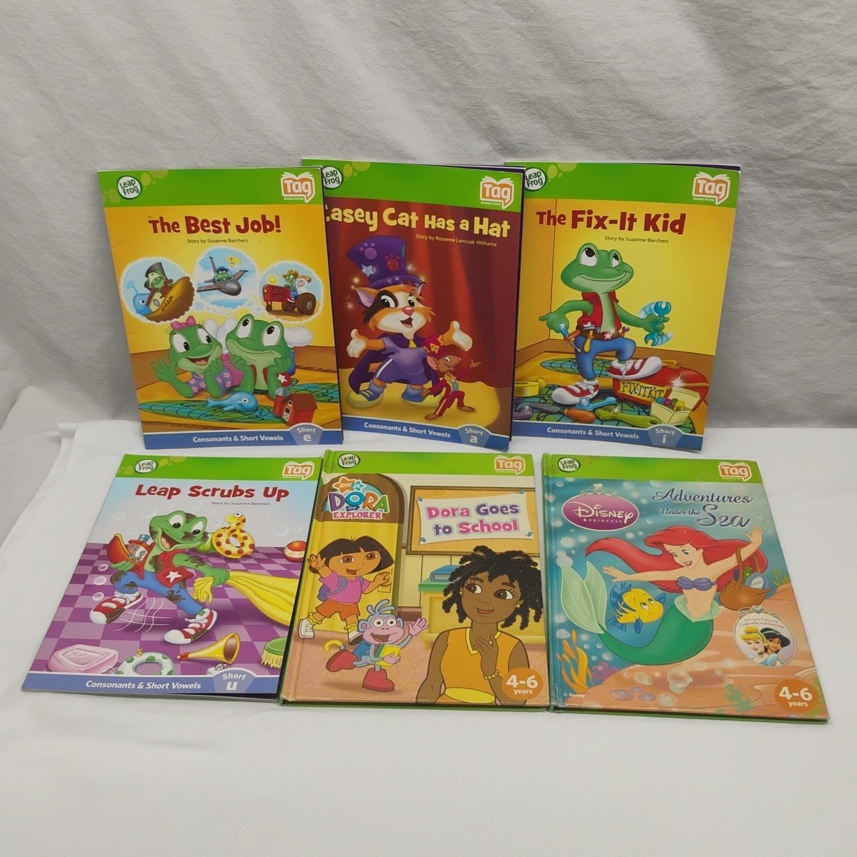Leap Frog Tag Reader 6pc Book Lot Interactive Books Early Reading Childrens