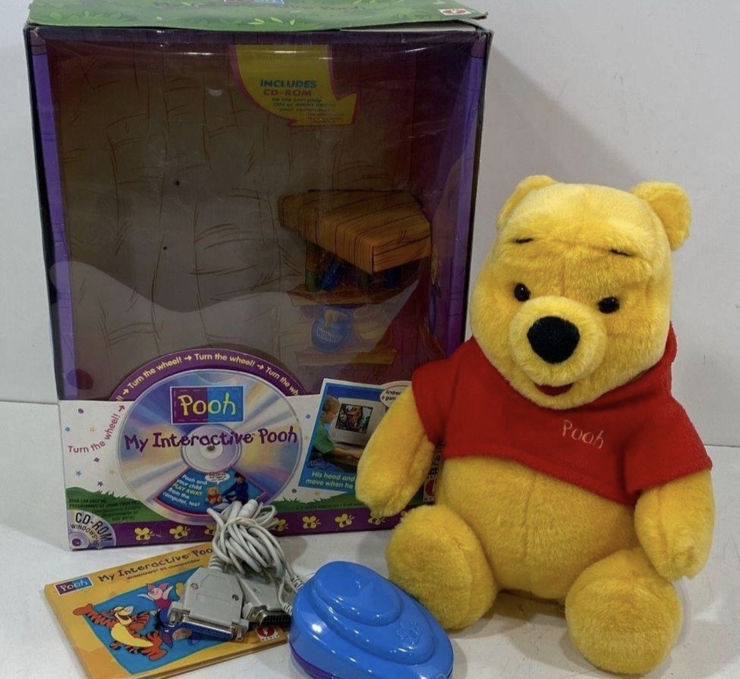 Mattel My Interactive Pooh Electronic Learning Toy Set Winnie the Pooh Plush CD…