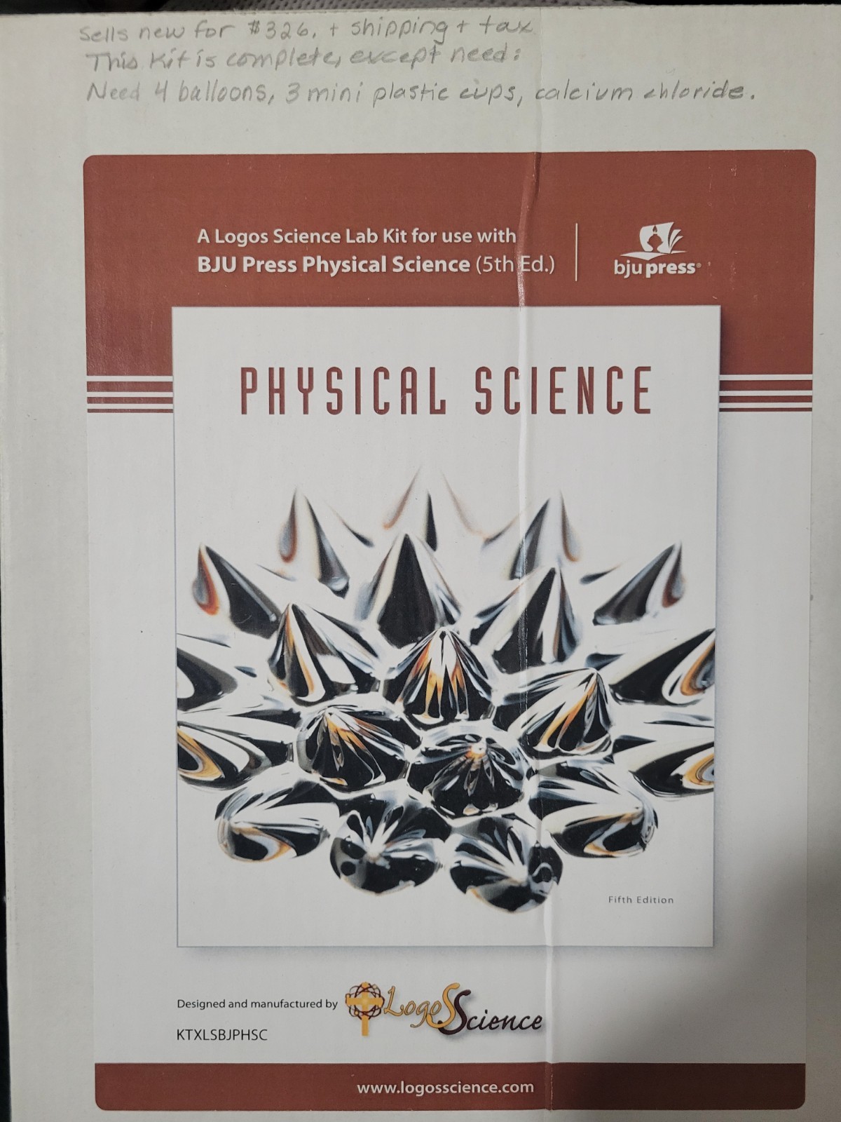 Lab Kit Physical Science 5th ed for BJU Press by Logos Science