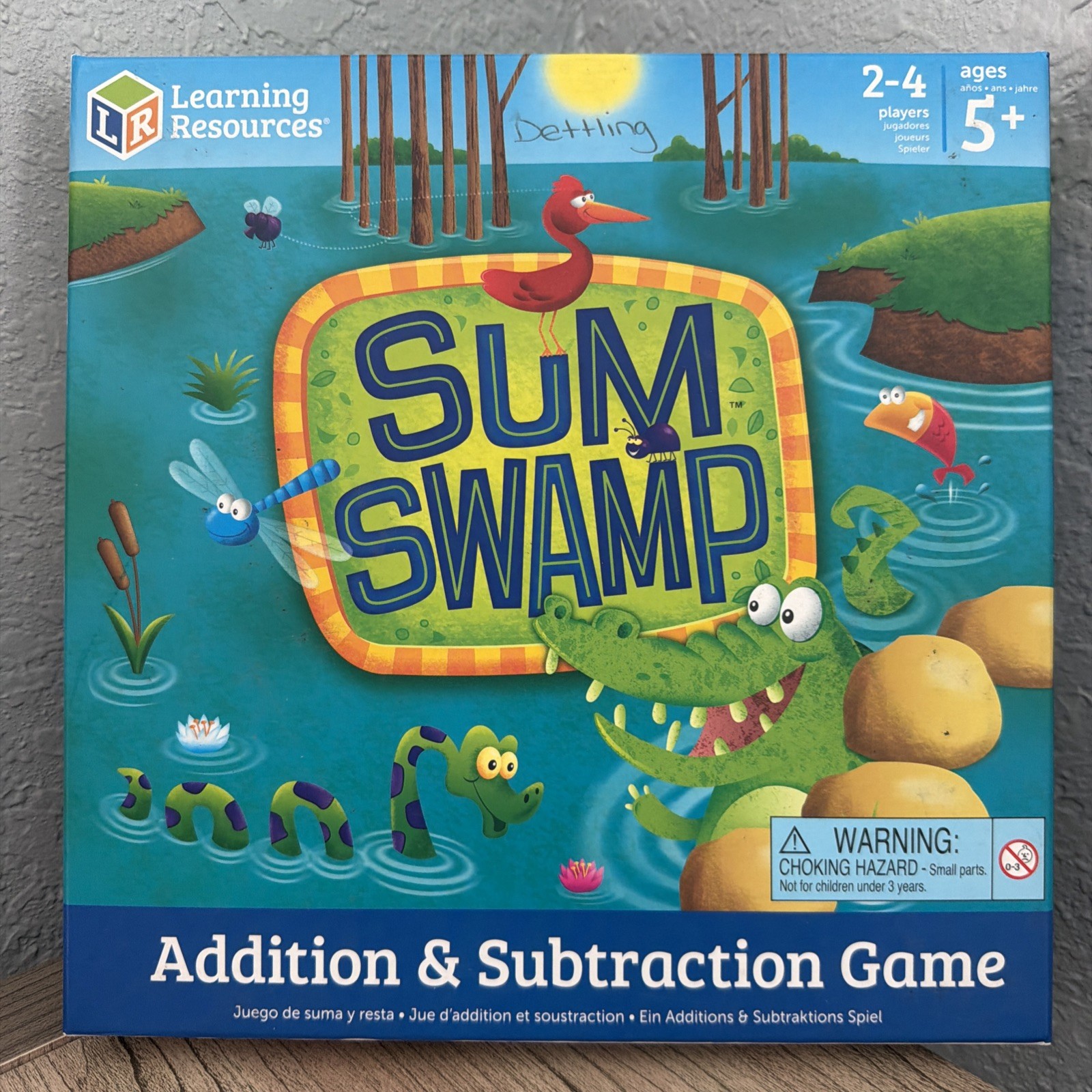 Sum Swamp Addition & Subtraction Game Learning Resources Math Board Game Ages 5+