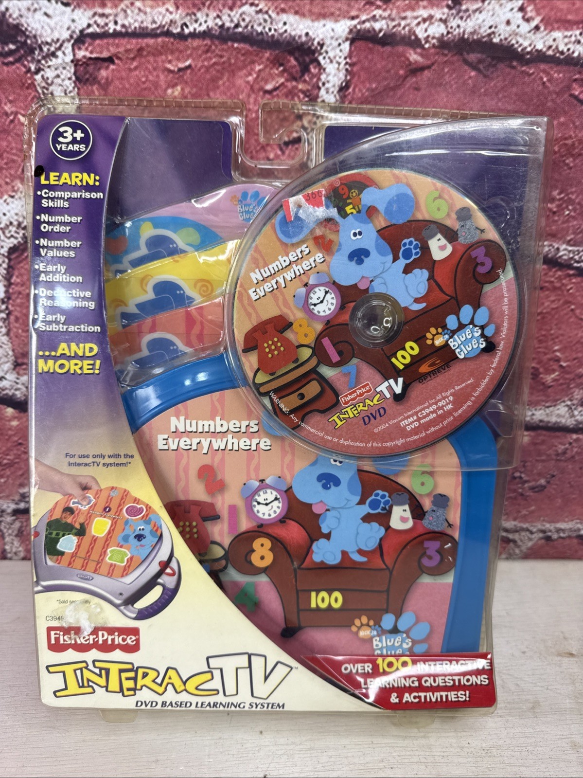 RARE VINTAGE NEW Fisher Price InteracTV Blues Clues Numbers Everywhere DVD
