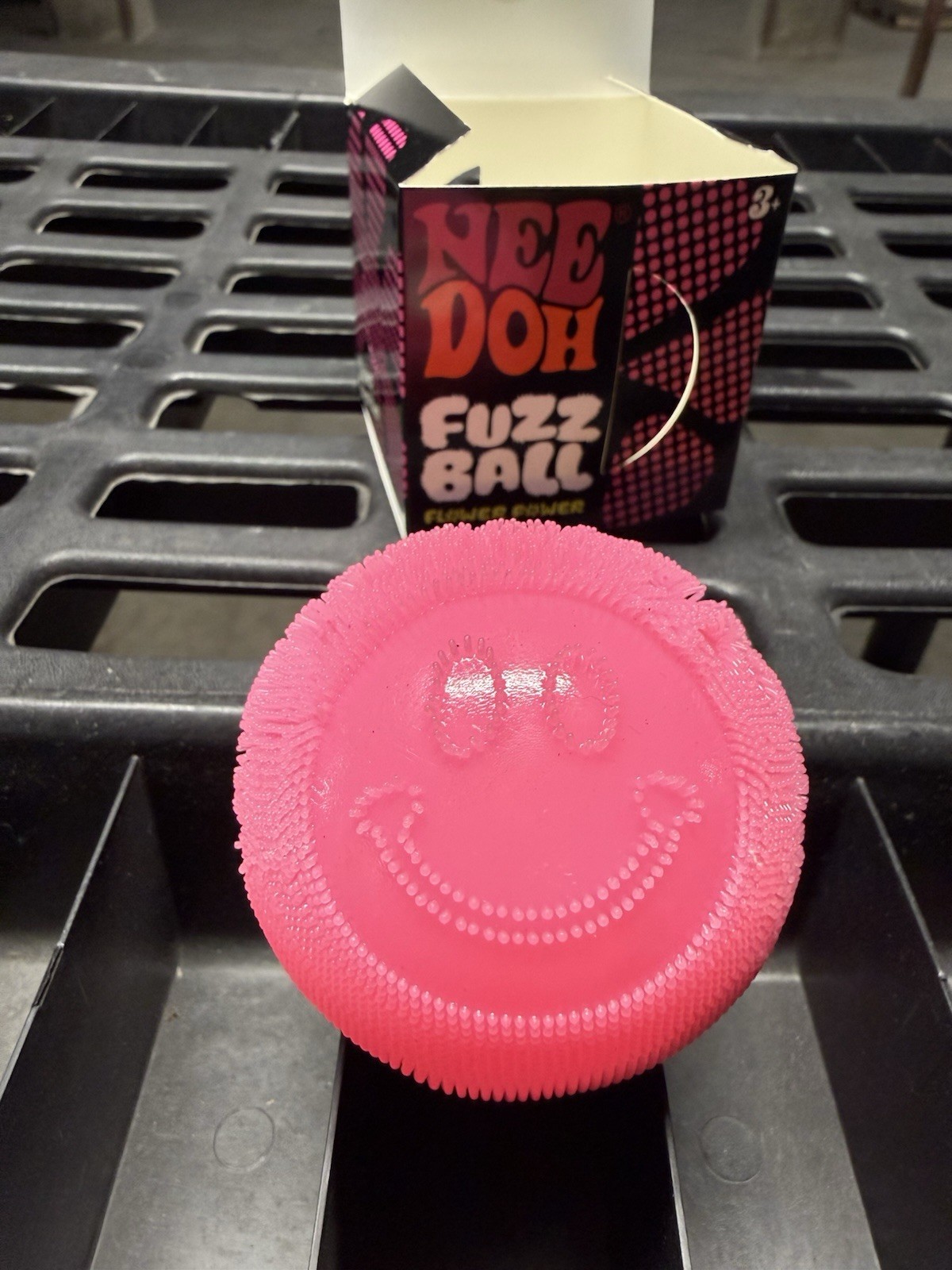 Pink NeeDoh Fuzz Ball Nee Doh Squish Stress Ball Velvet Squeeze