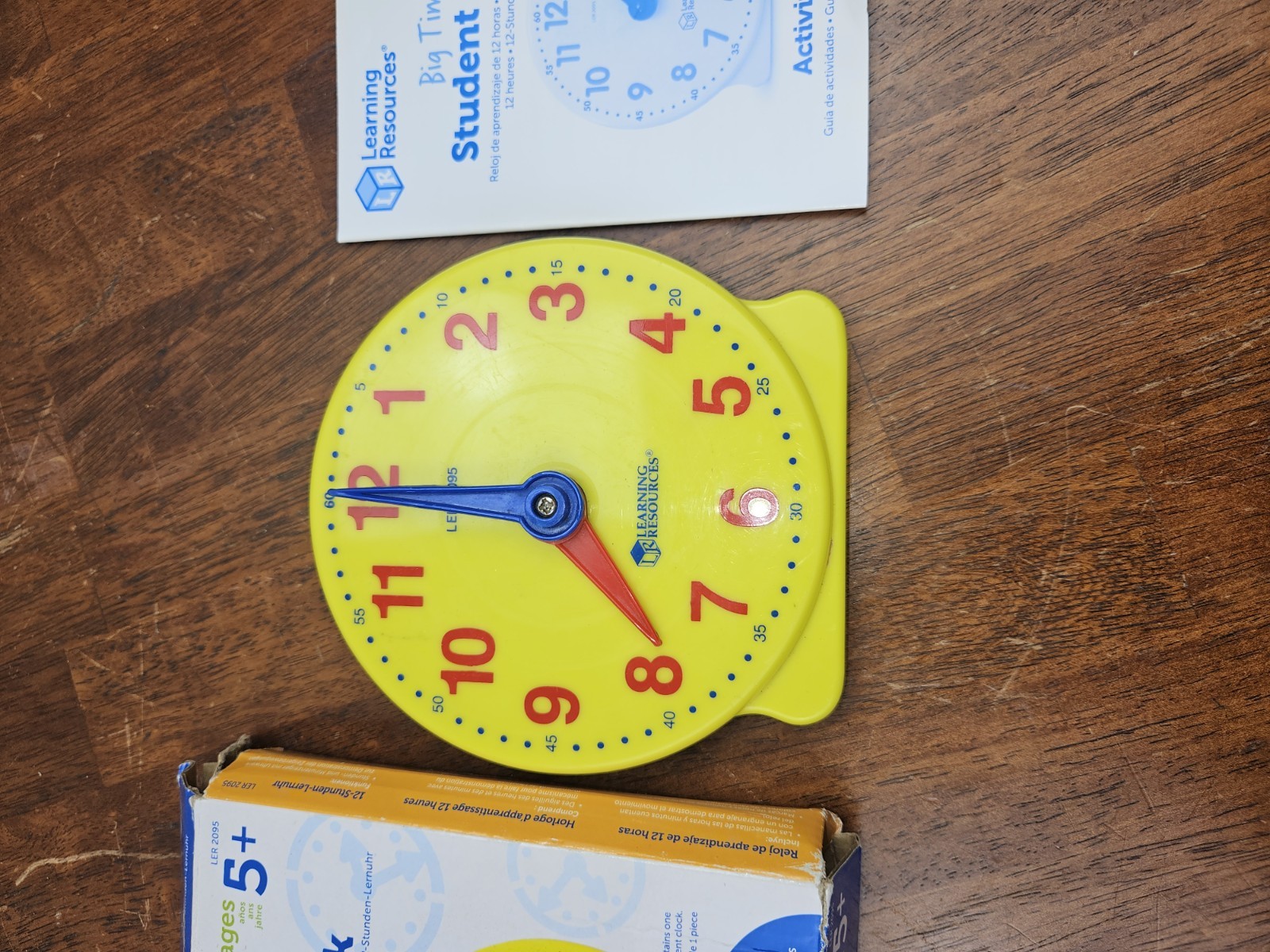 Used Learning Resources Big Time™ 12-Hour Demonstration Clock – Missing Stand