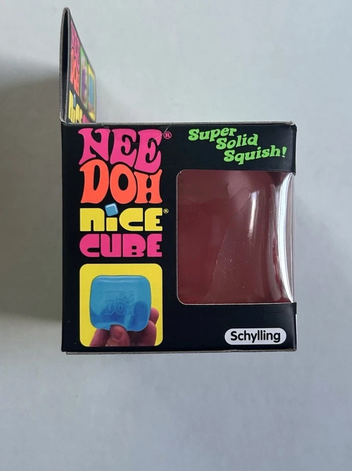 NeeDoh Nice Cube Super Solid Squish Squeeze Toy pink