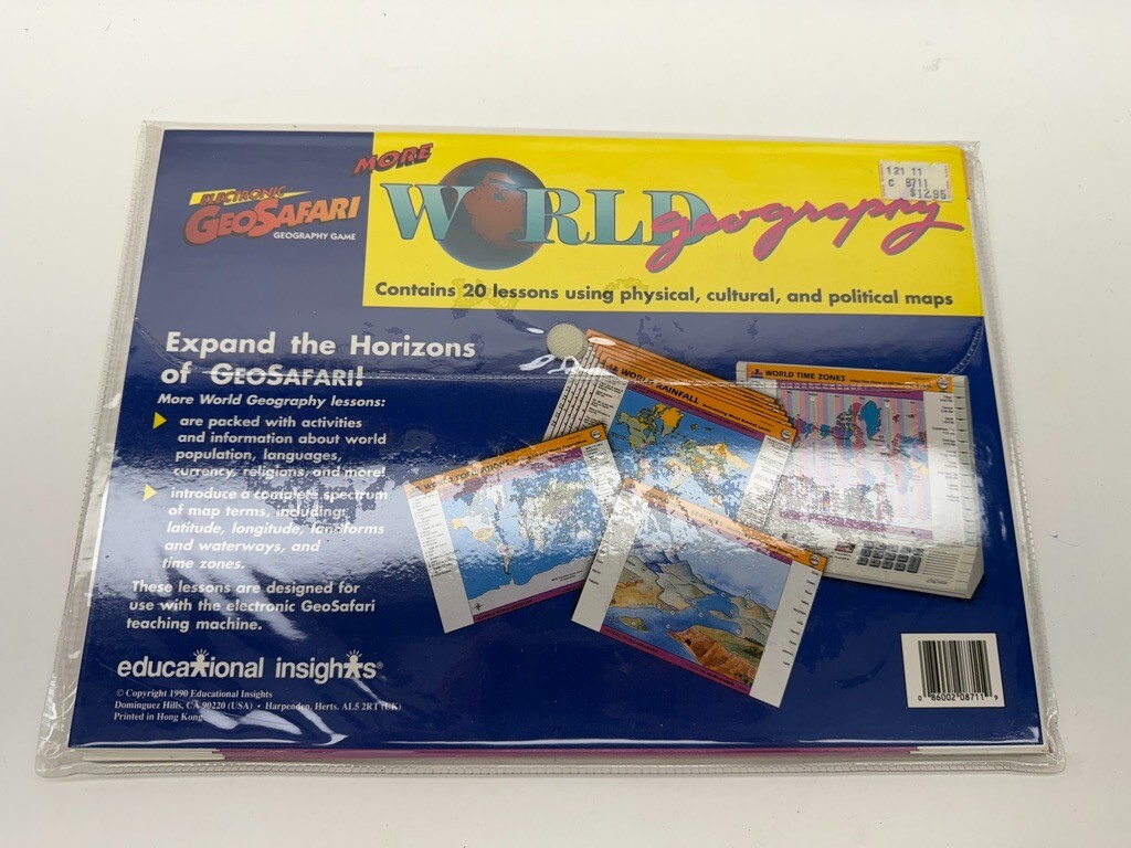 GeoSafari More World Geography Electronic Learning Game Pack Game Card 1990