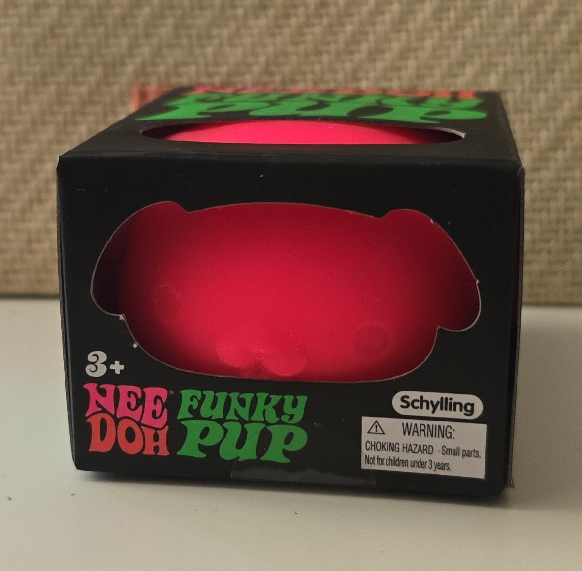 Schylling Nee Doh Funky Pup Pink Tactile Squeeze Toy Ages 3-4 Years