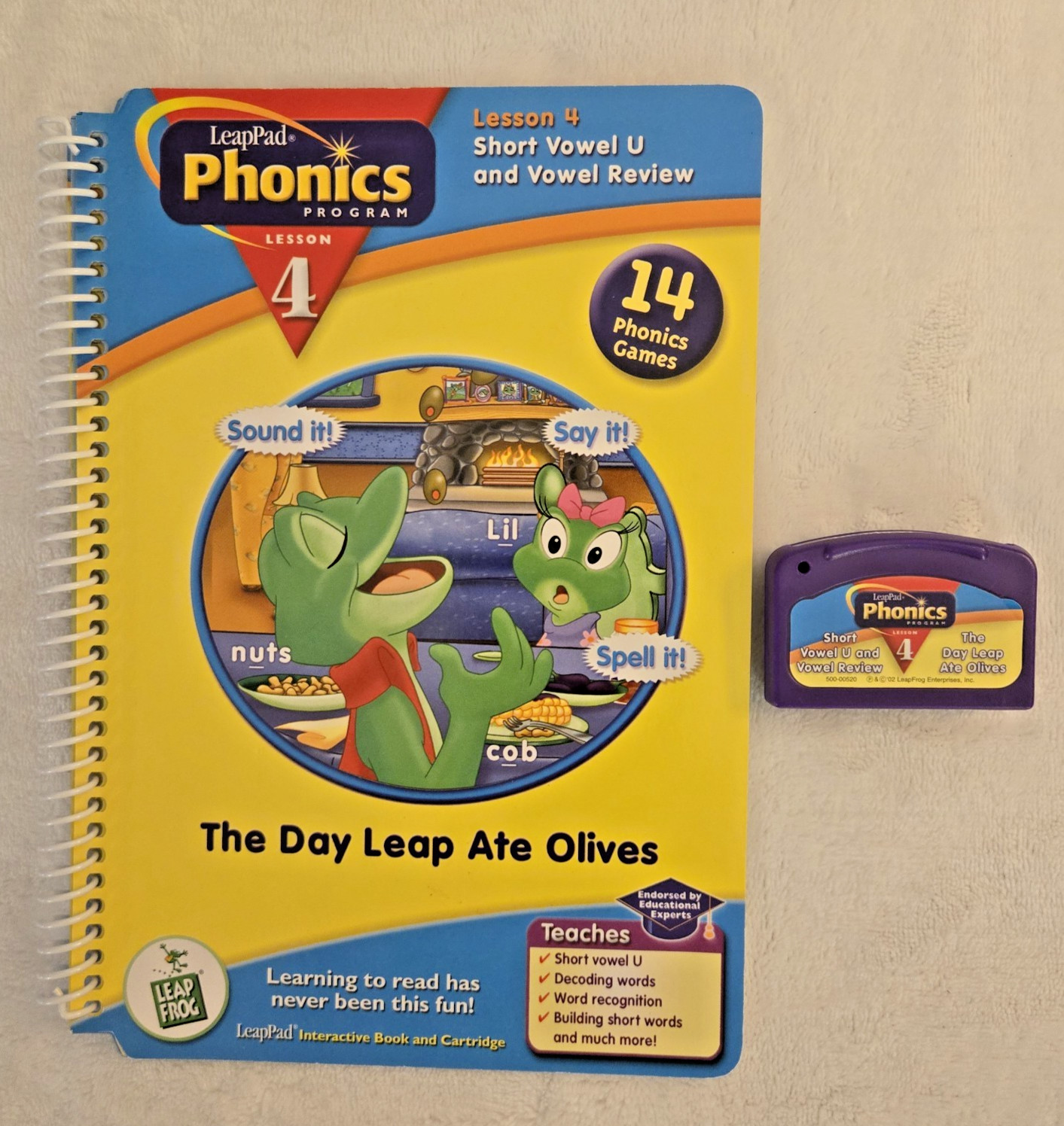 Leap Frog Leap Pad Blue Green 7 Books & 6 Cartridges Backpack Tested