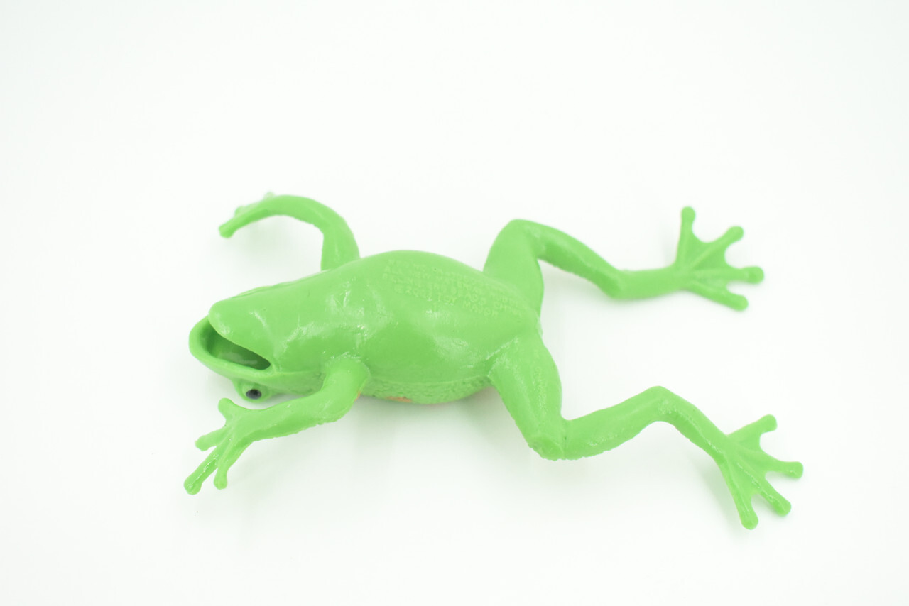 Frog Toy Stretchable, Squishy, Squeezable Soft Rubber, Green, Gift, 6″ US02 B59