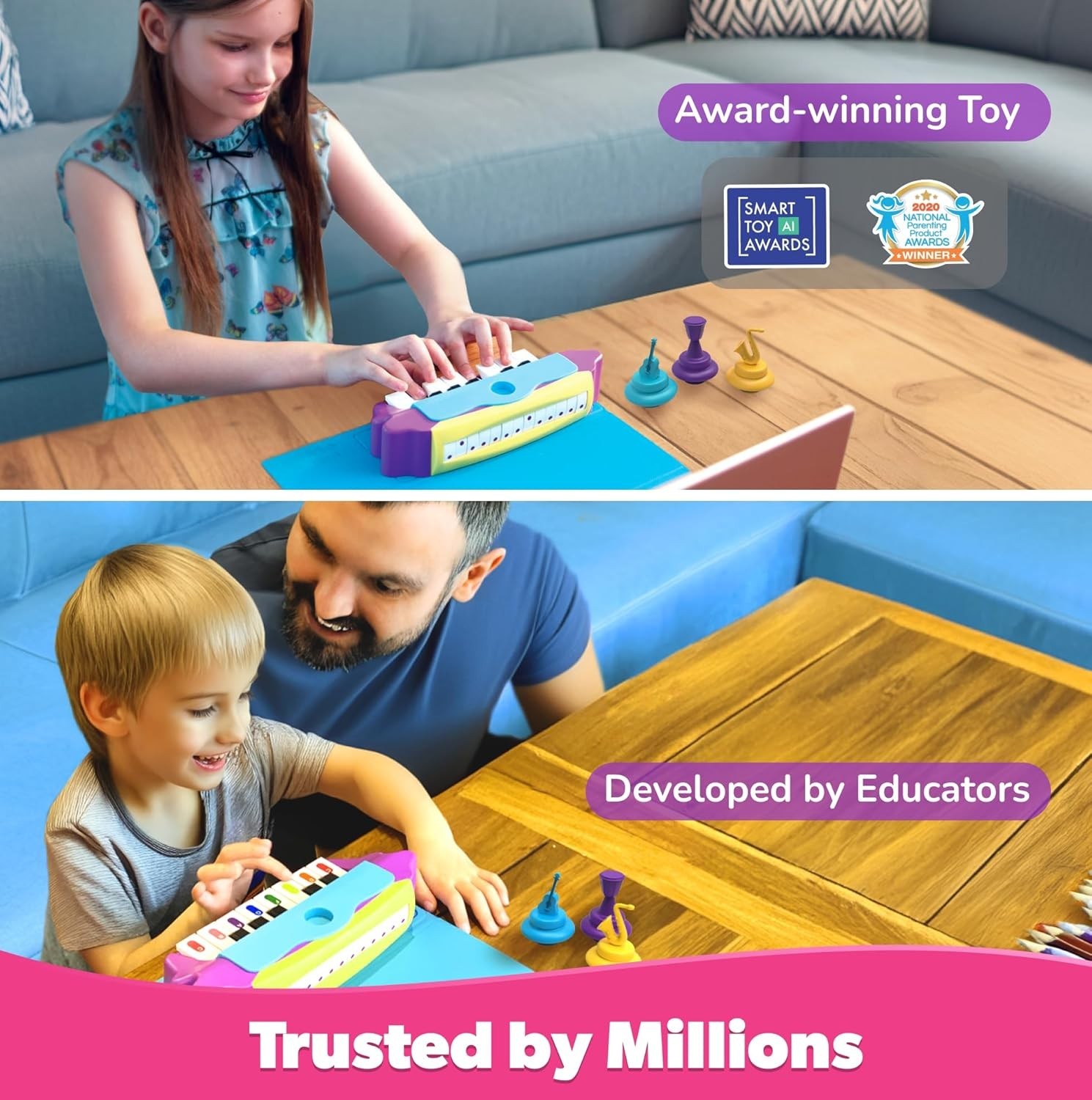 Plugo Tunes by PlayShifu (Kit+App): Interactive Piano Starter Kit for Ages 4-10