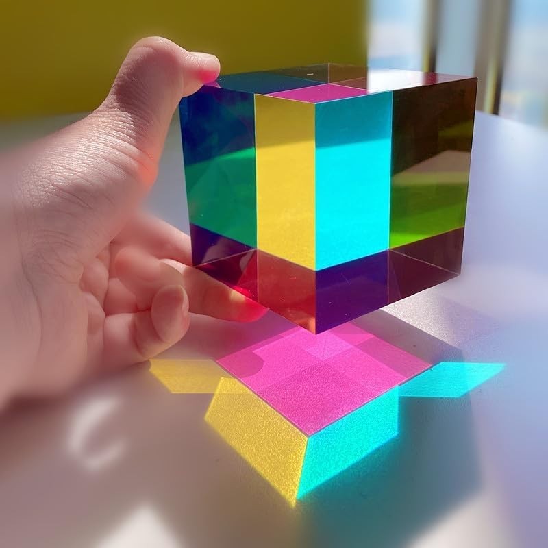 Educational 40mm CMY Cube – Color Recognition Toy & Modern Desk Decoration