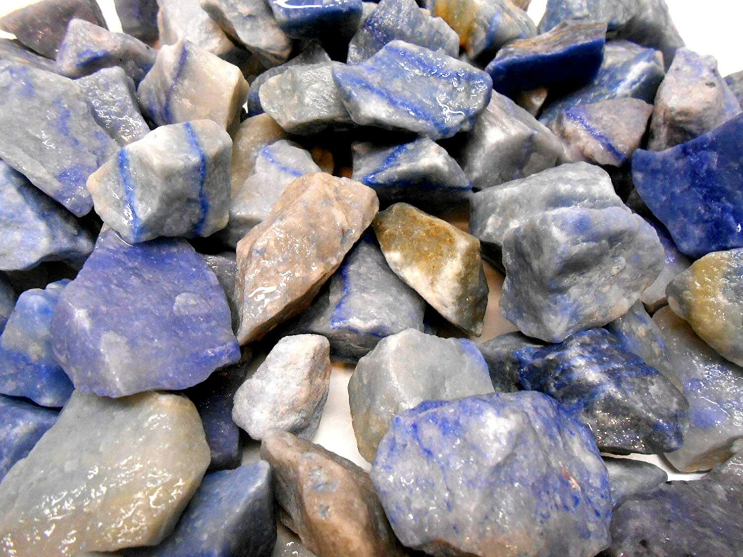 Rockhound’s 1st Choice Rock Tumbler Gem Refill Kit -Mexico Blue Quartz Rough 8oz