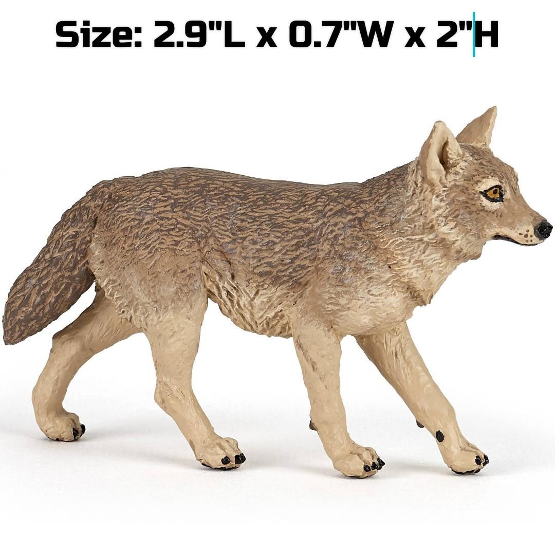 Jackal Figurine – Hand Painted Wild Animal Toy Figure – New Papo 50259