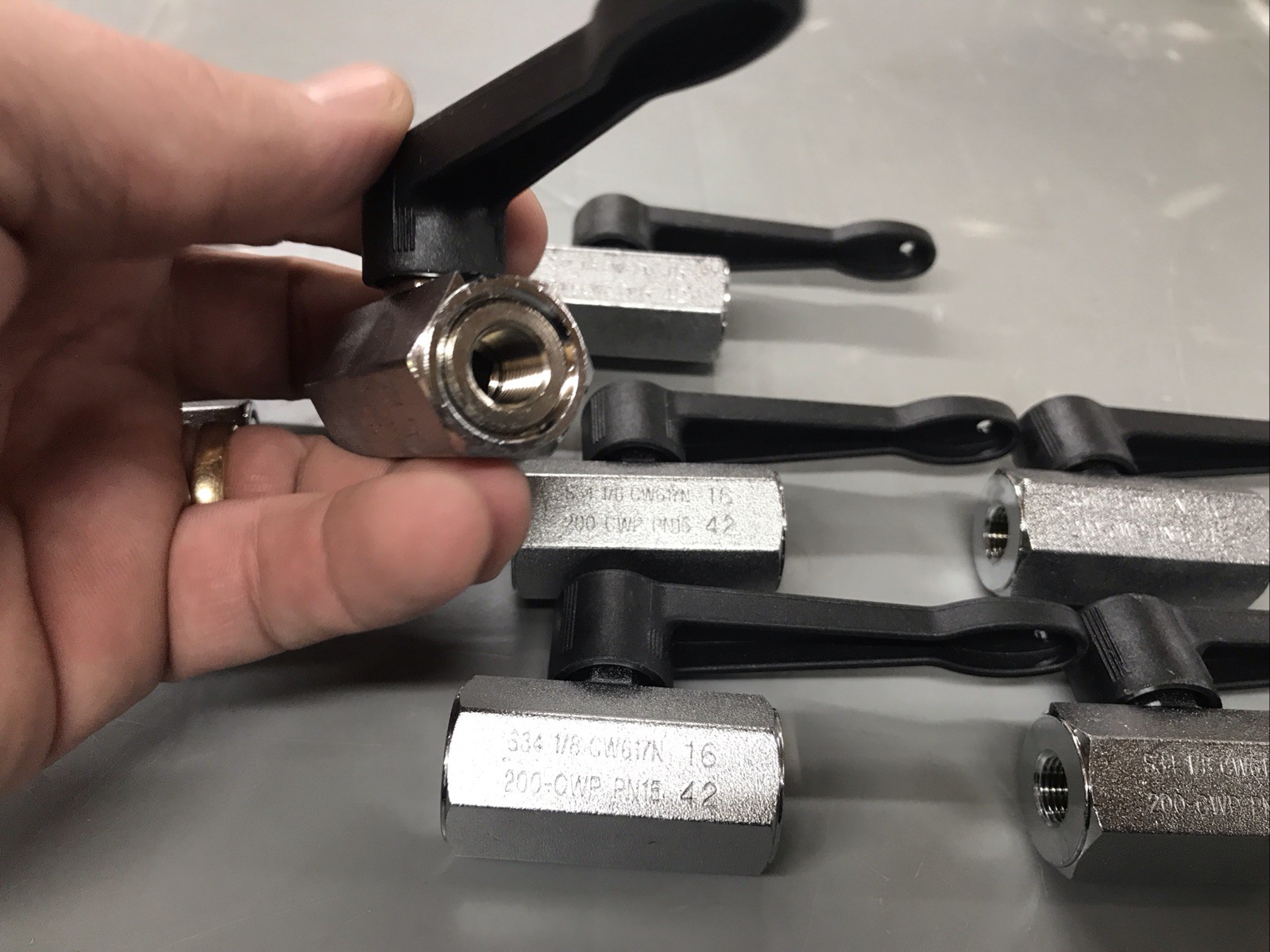 Lot Of 7 S34 1/8 CW617N 16 200-CWP PN15 42 Drain Flow Valve Made in Italy