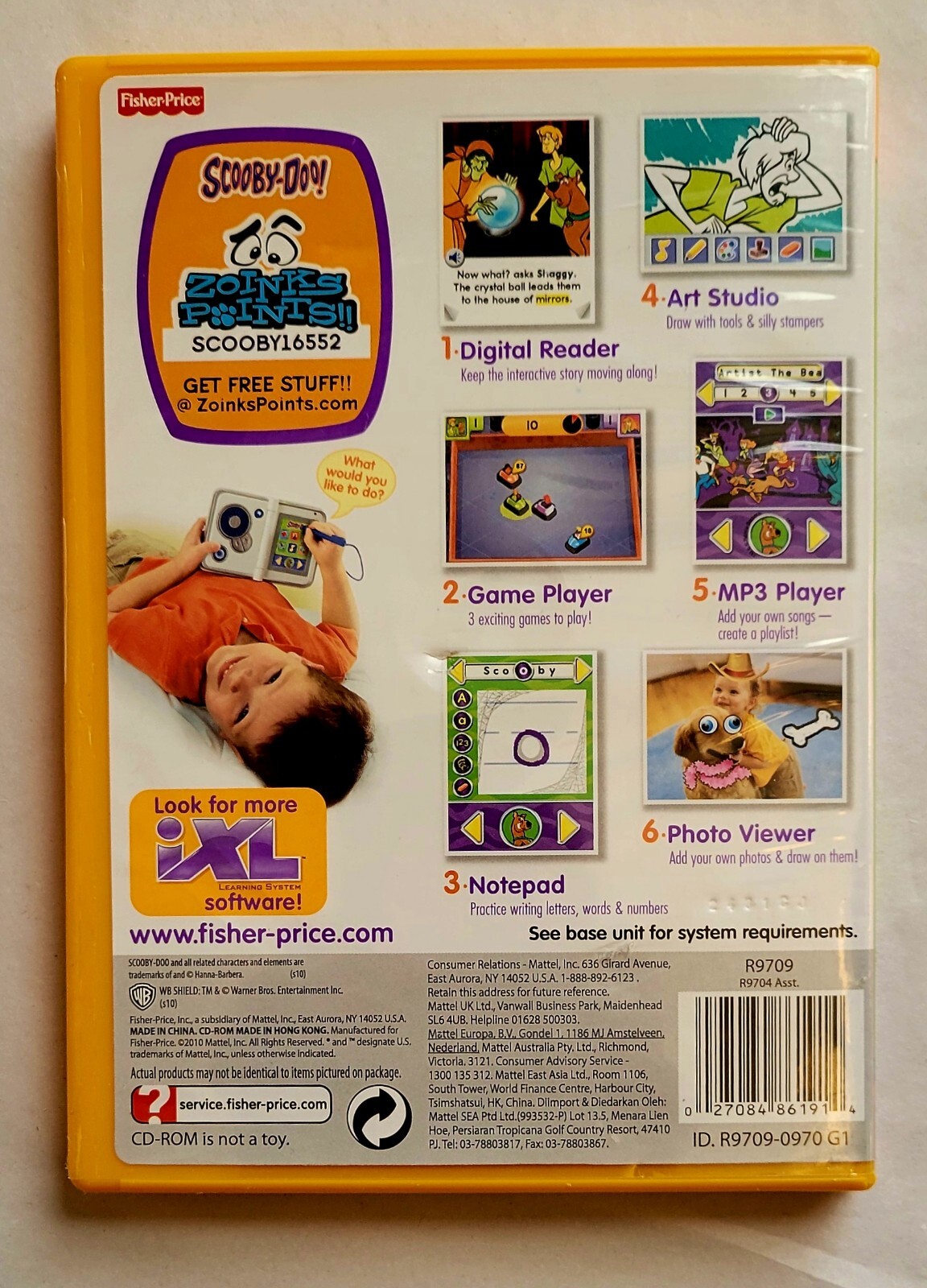 Fisher Price iXL Learning System SCOOBY-DO! CD-ROM 3-7 years