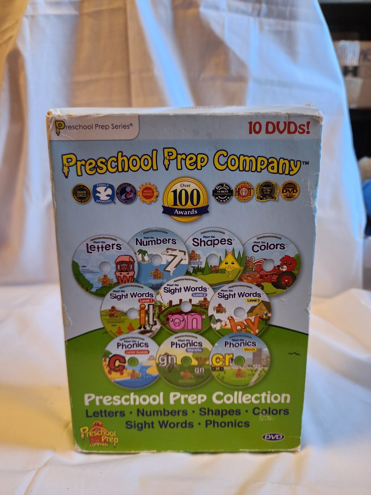 Preschool Prep Collection 10 DVD Set Letters Numbers Shapes Colors