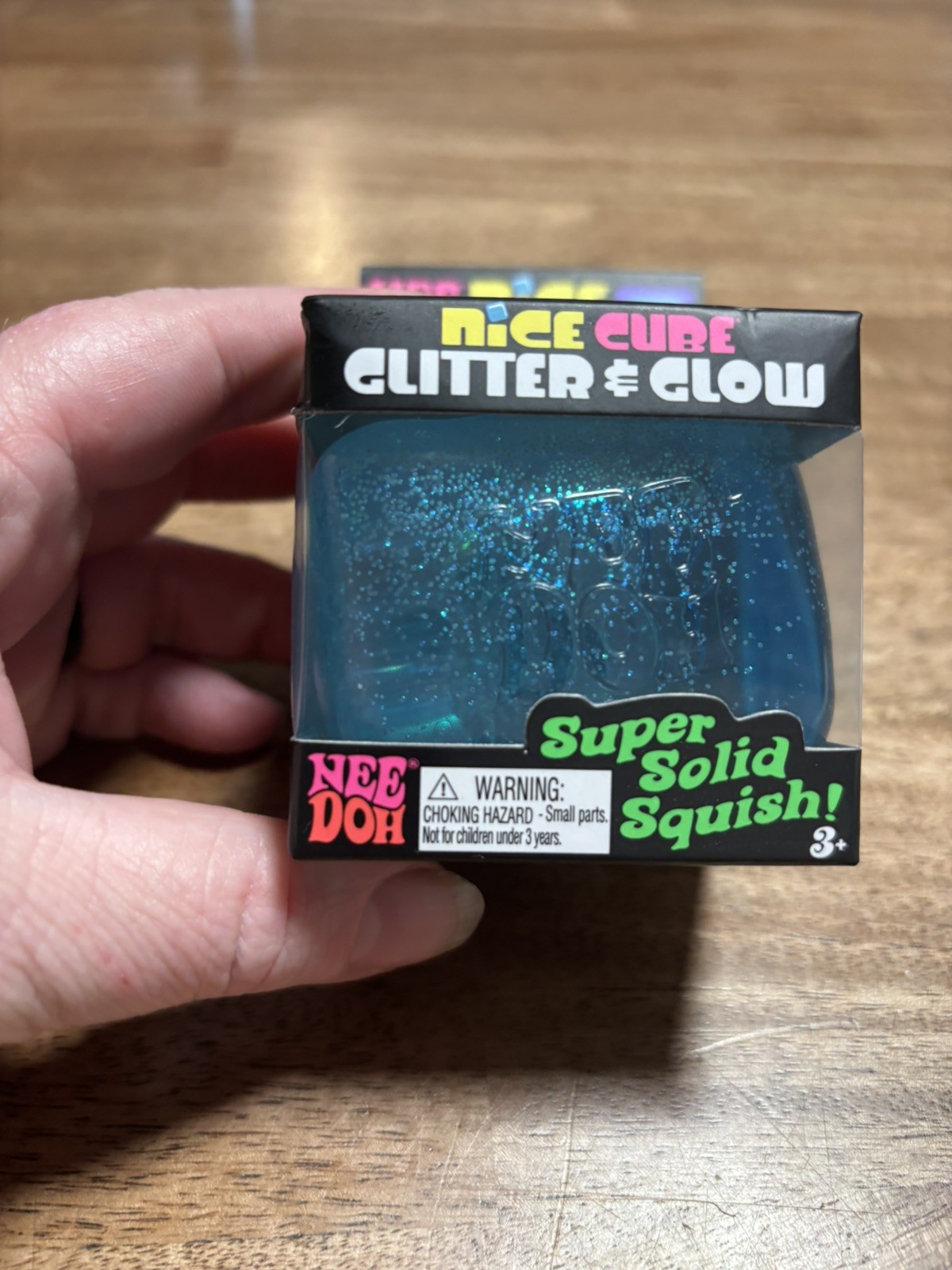 New Needoh Nice Cube Glitter & Glow Blue