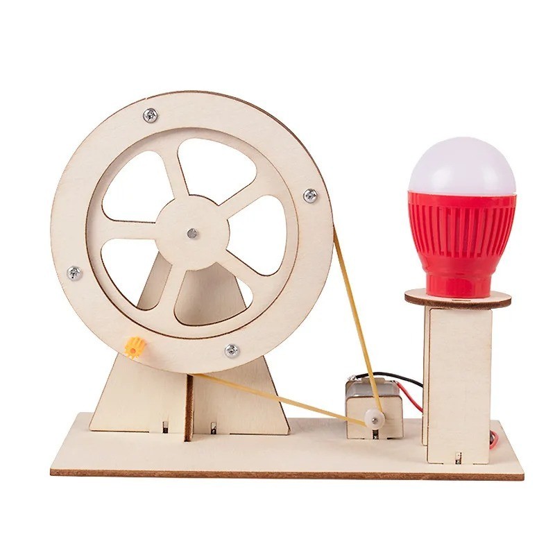 Funny DIY Mini Hand Crank Generator DIY Science Experiment Kit & Education Model