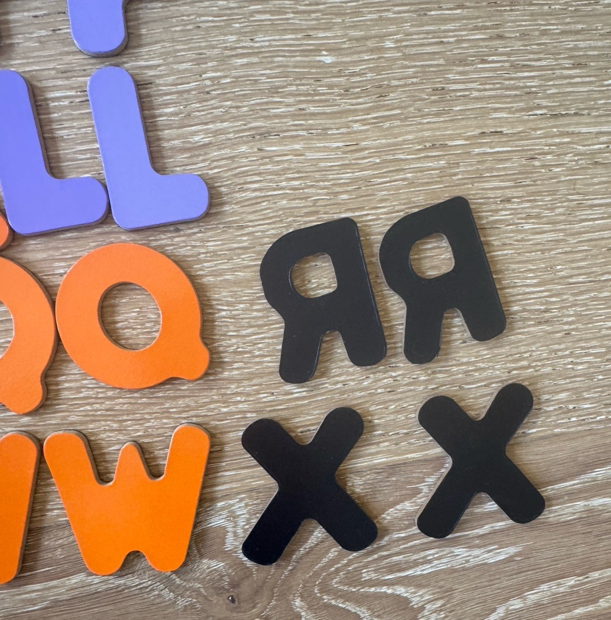 Set of 130 Mixed Material Alphabet Letters & Numbers Kids Fridge Play Magnets