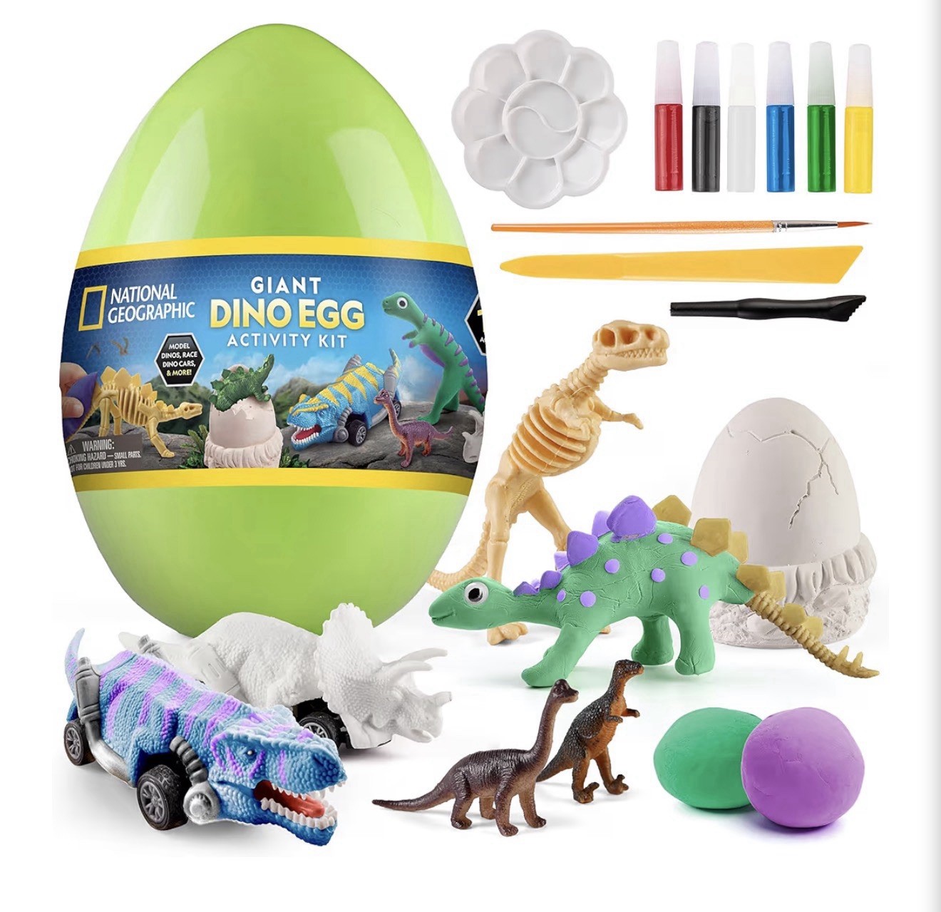 National Geographic Giant Dino Egg Activity Kit with 15+ Activities