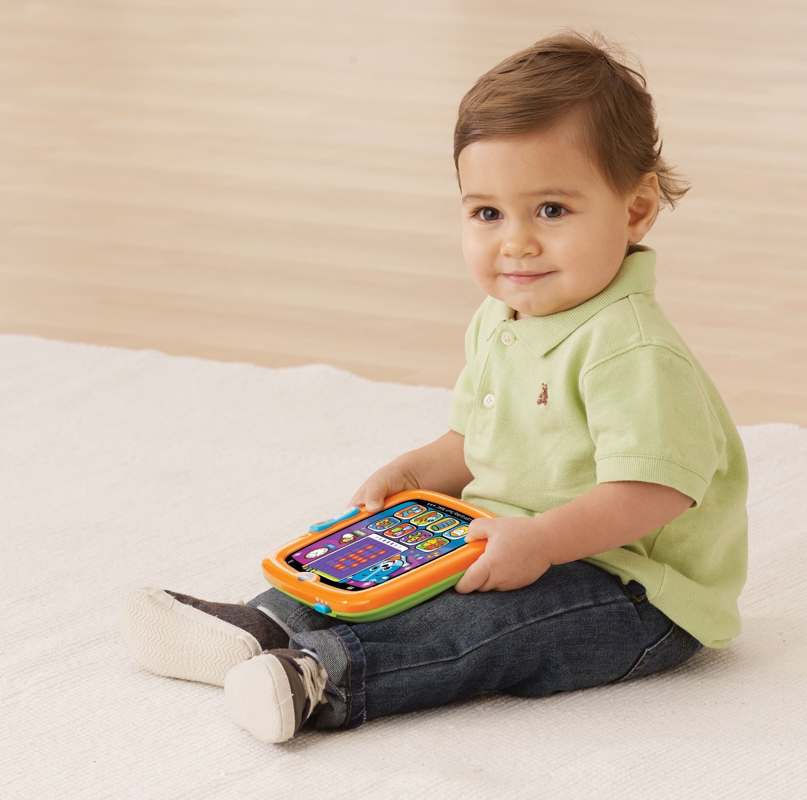 VTech Light-Up Baby Touch Tablet, Orange 8.1″ x 6″ x 1.2″,