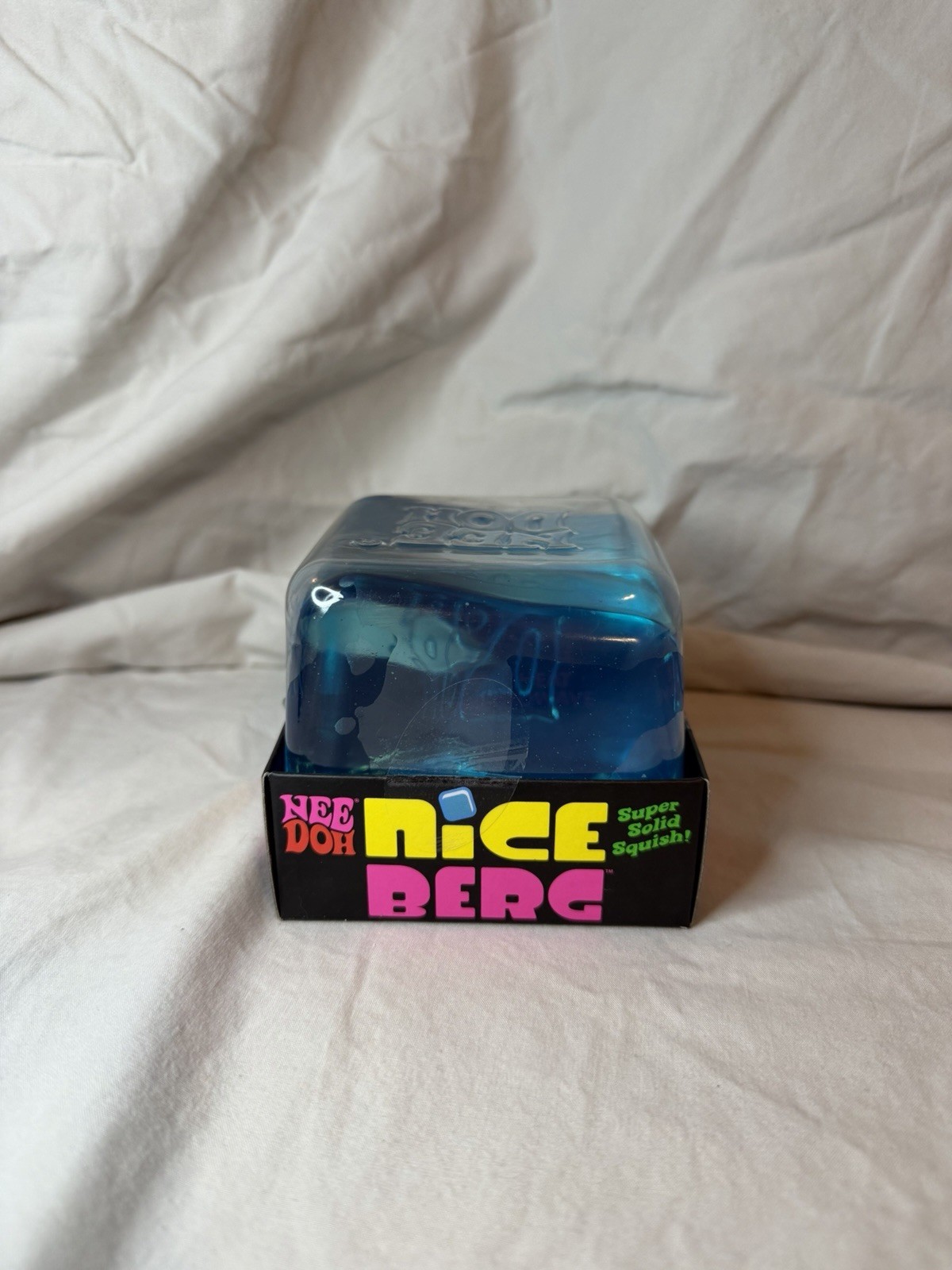 NeeDoh Nice Berg Blue XL Giant Nee Doh Niceberg Solid Tik Squish Cube Ice Block