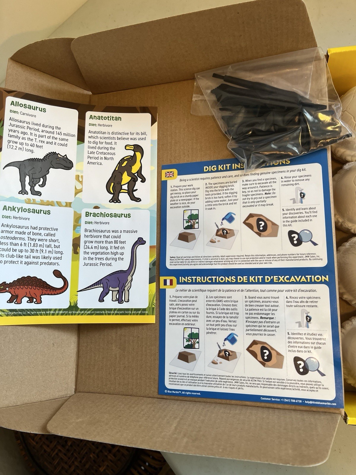 New! National Geographic Dino Dig Kit Educational Science Toy Ages 8 and Up
