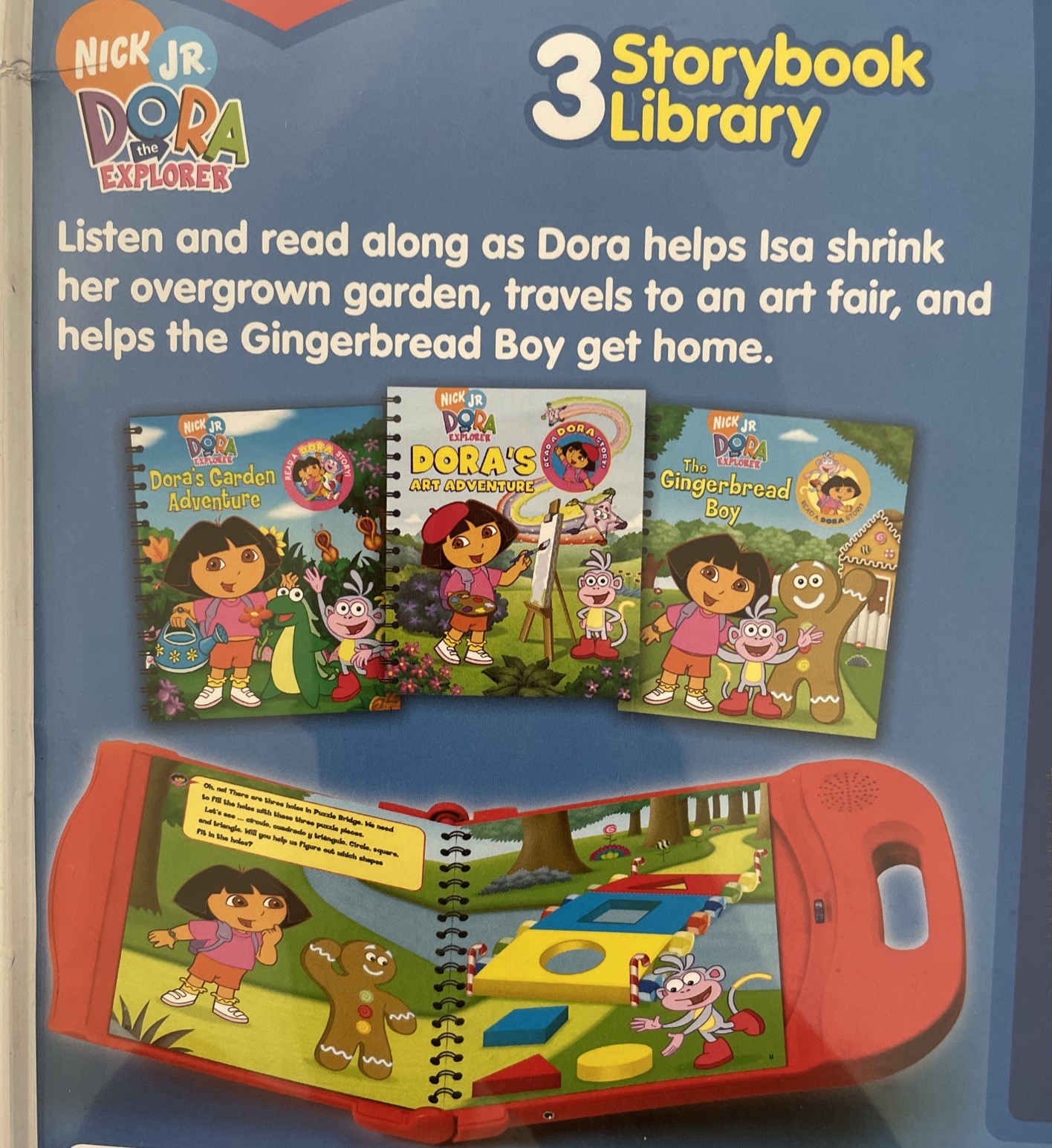 NEW Story Reader 3 Storybooks Dora The Explorer Nick Jr Art by PI Kids – Sealed